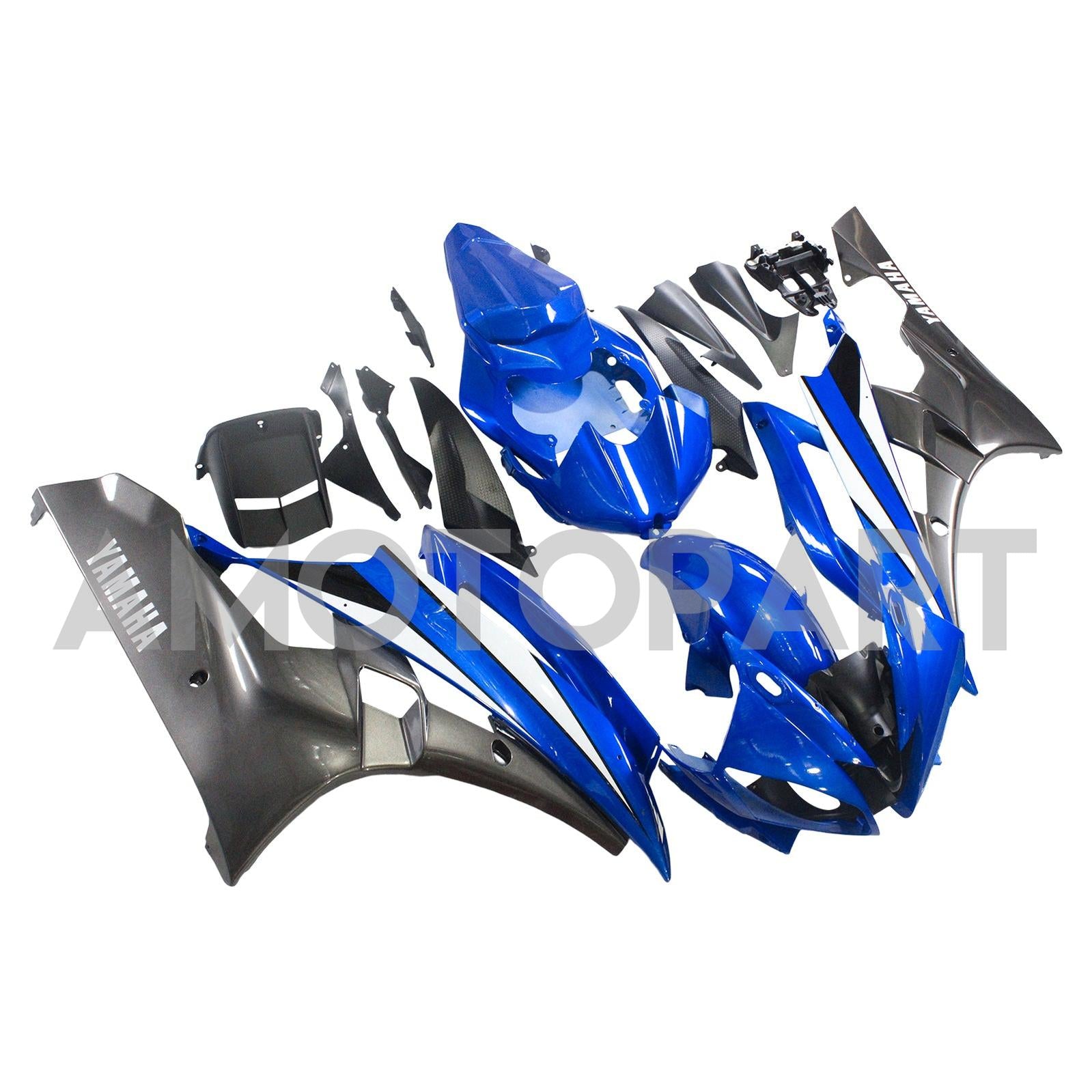 Amotopart Yamaha 2006-2007 YZF 600 R6 Blue Black Fairing Kit