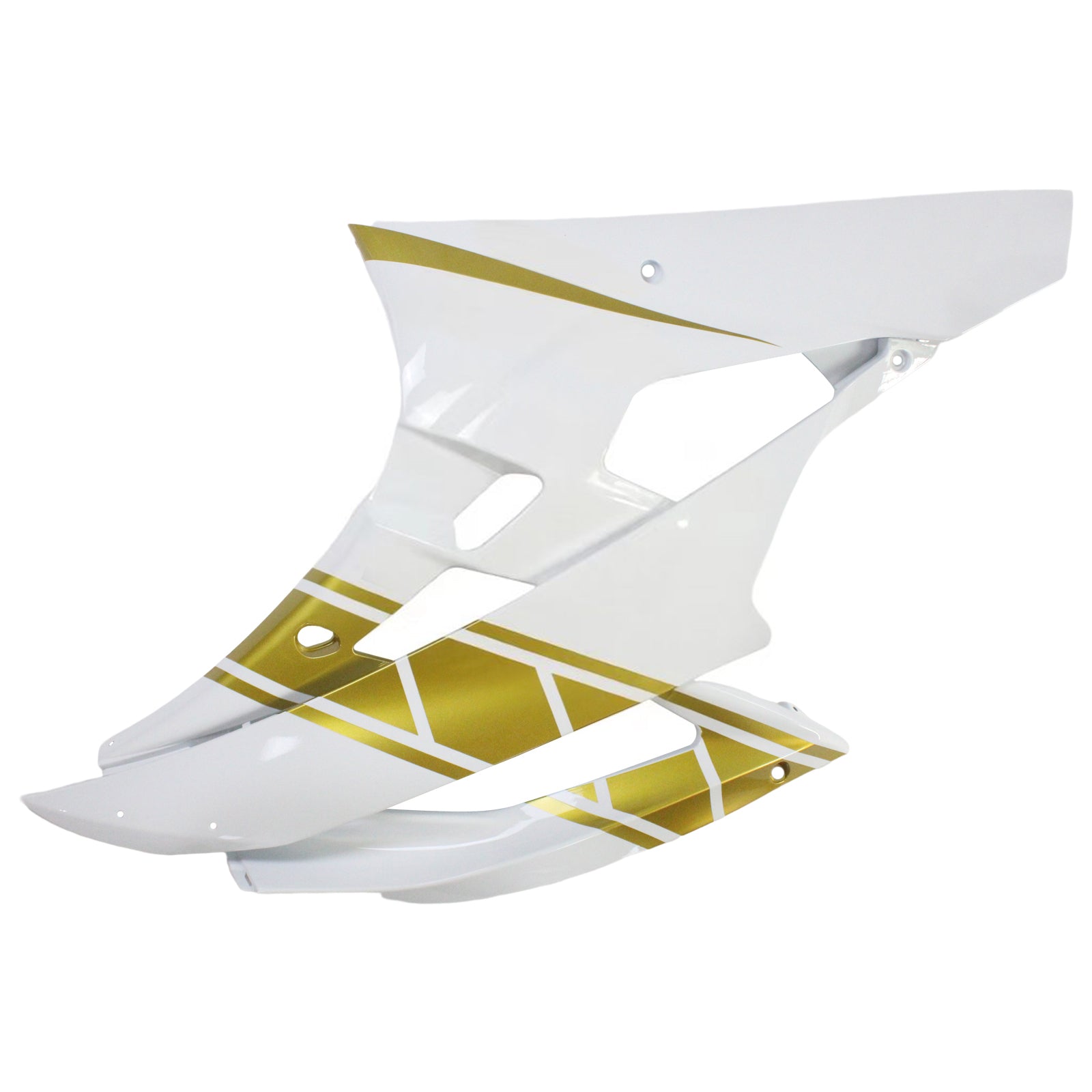 Amotopart Yamaha 2006-2007 YZF 600 R6 White Golden Fairing Kit