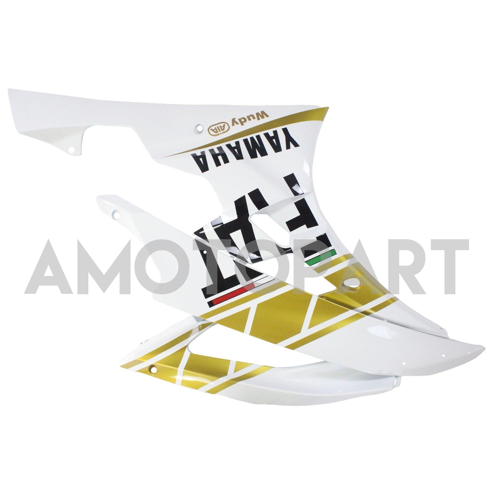 Amotopart Yamaha 2006-2007 YZF 600 R6 White Golden Fairing Kit