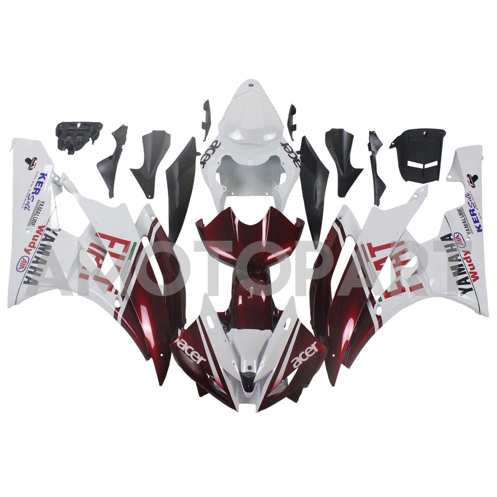 Amotopart 2006-2007 Yamaha YZF 600 R6 Black&Blue Fairing Kit Collection