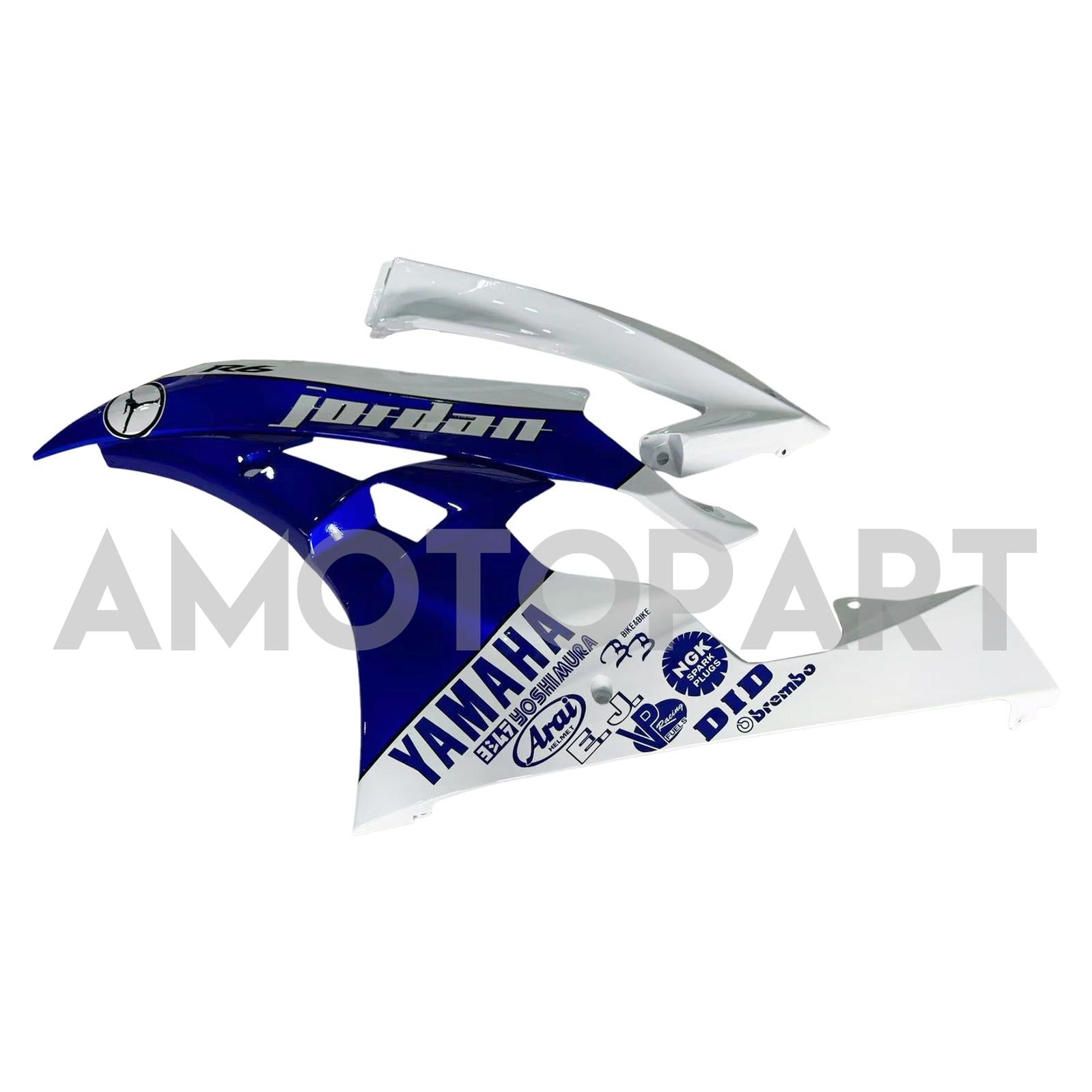 Amotopart Yamaha 2006-2007 YZF 600 R6 White Blue Fairing Kit