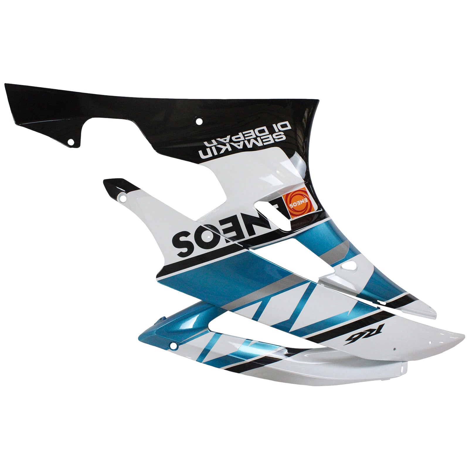 Amotopart 2006-2007 YZF 600 R6 Yamaha Blau&Weißes Verkleidungsset