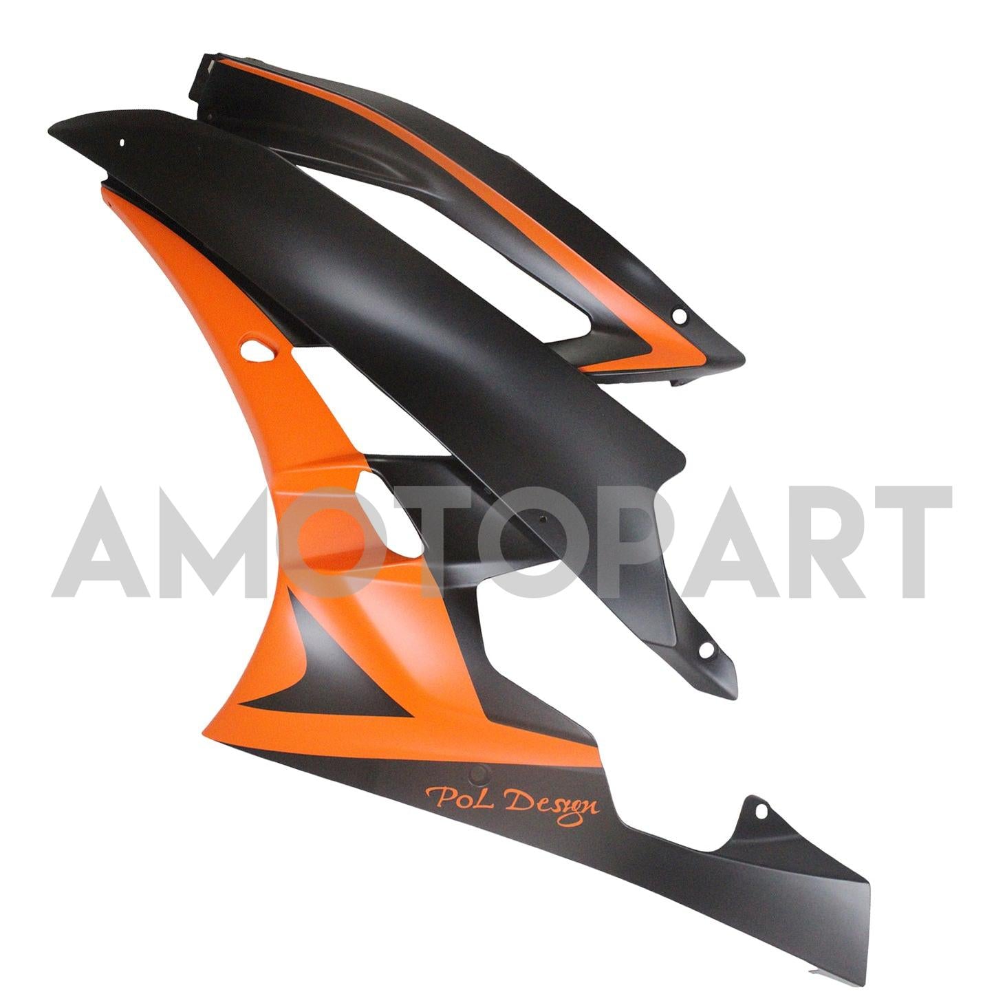 Amotopart Yamaha YZF 600 R6 2006-2007 Kit de fada Orange & Black