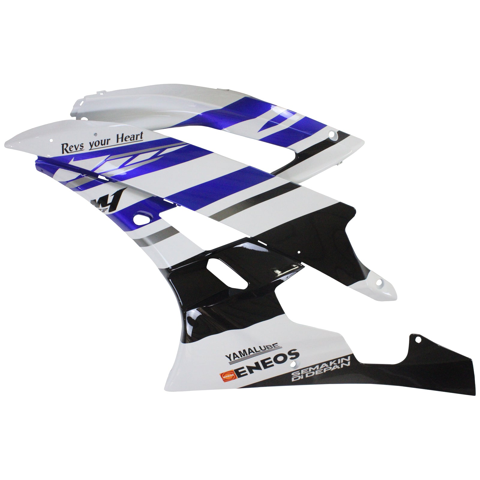 Amotopart Yamaha YZF 600 R6 2006-2007 Blue & White Fairing Kit