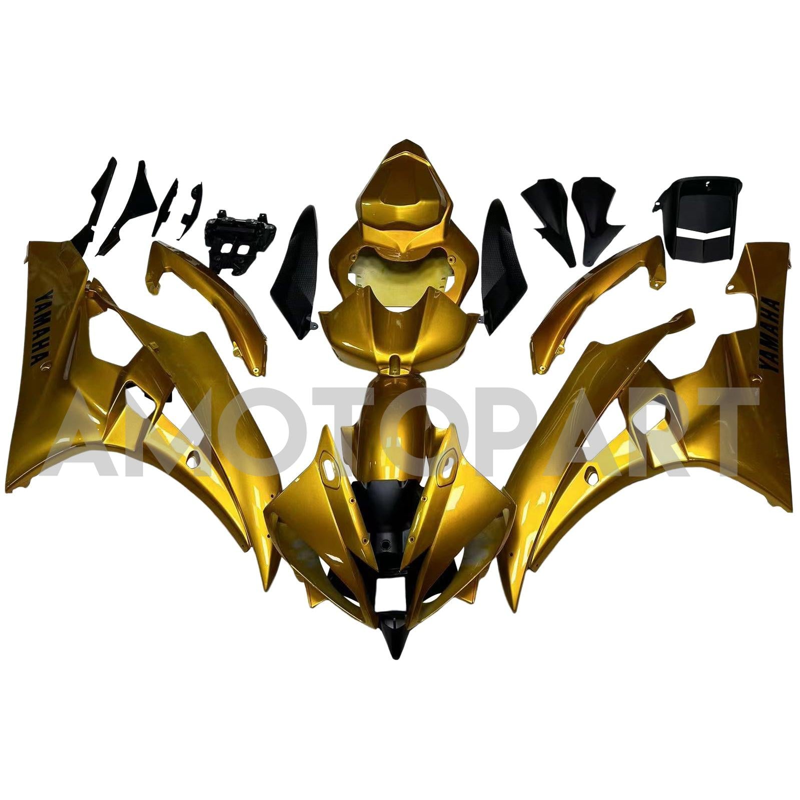 Amotopart 2006-2007 Yamaha YZF 600 R6 Black&Blue Fairing Kit Collection