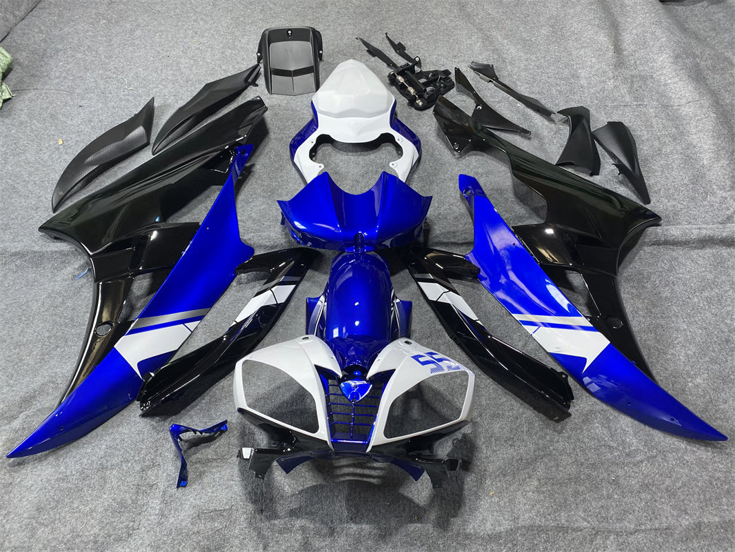 Amotopart Yamaha YZF 600 R6 2006-2007 Schwarz&Blaues Verkleidungsset