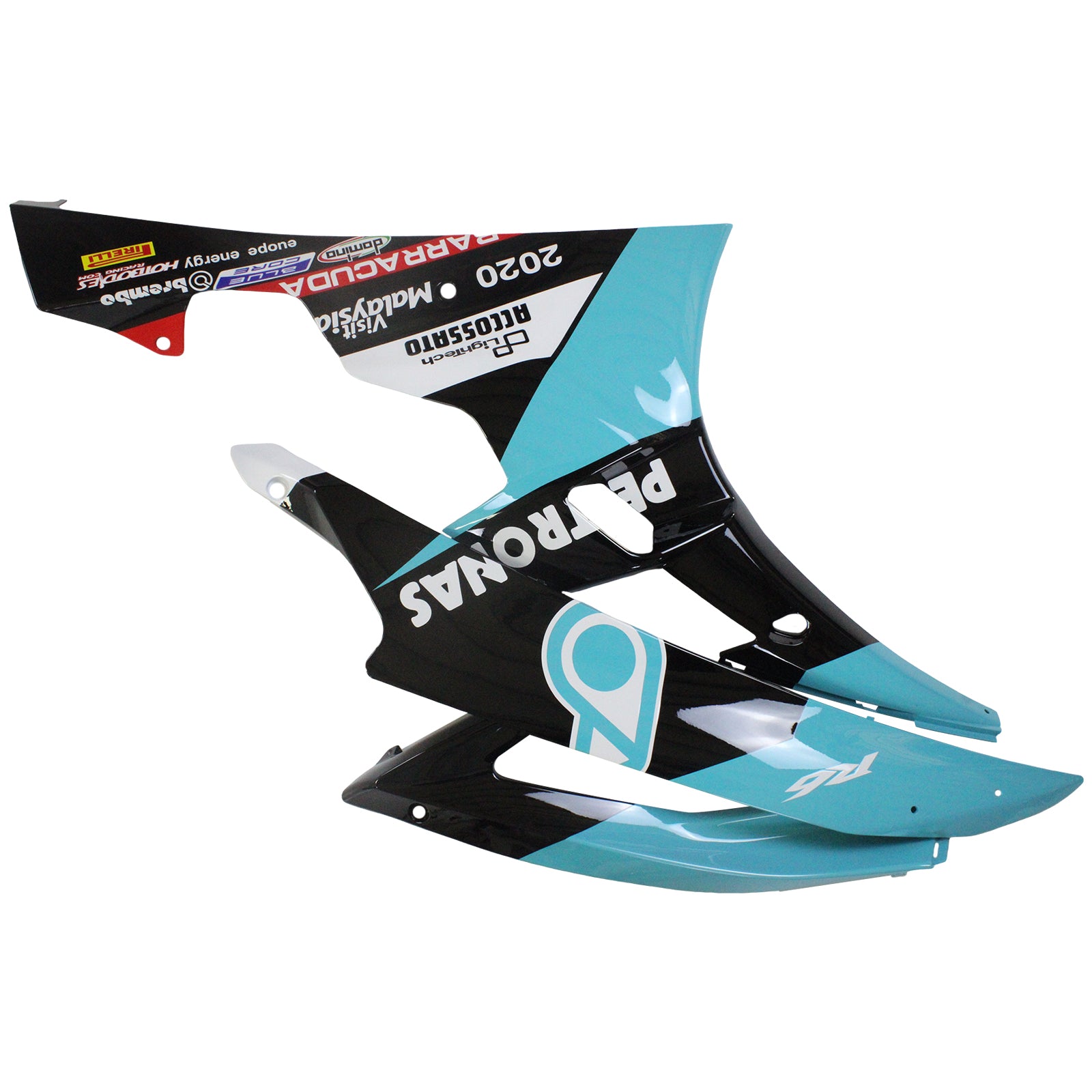 Amotopart ヤマハ YZF 600 R6 2006-2007 ブルー & ブラック パトロナス フェアリングキット