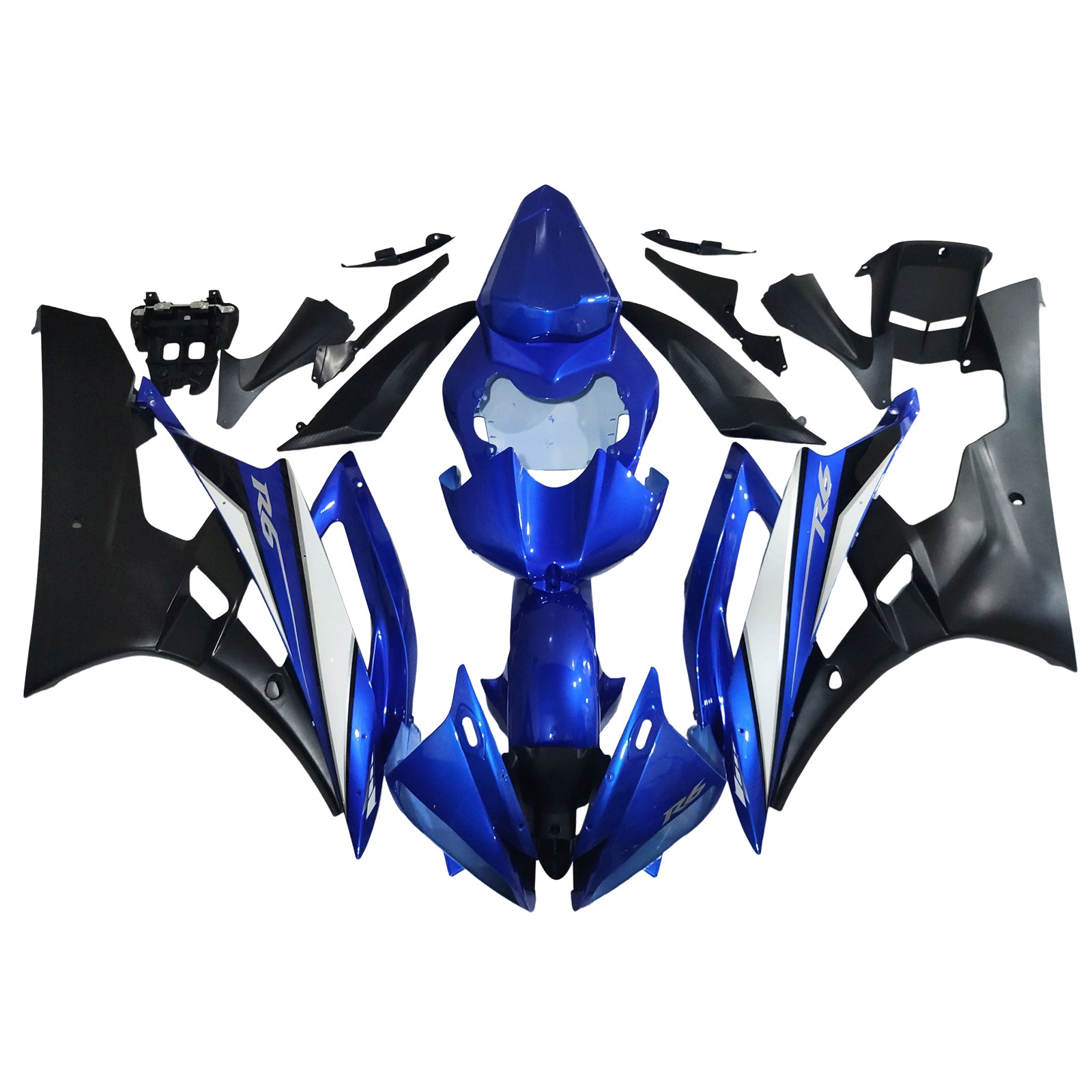 Amotopart Kit carena Blu&Nero Yamaha YZF 600 R6 2006-2007