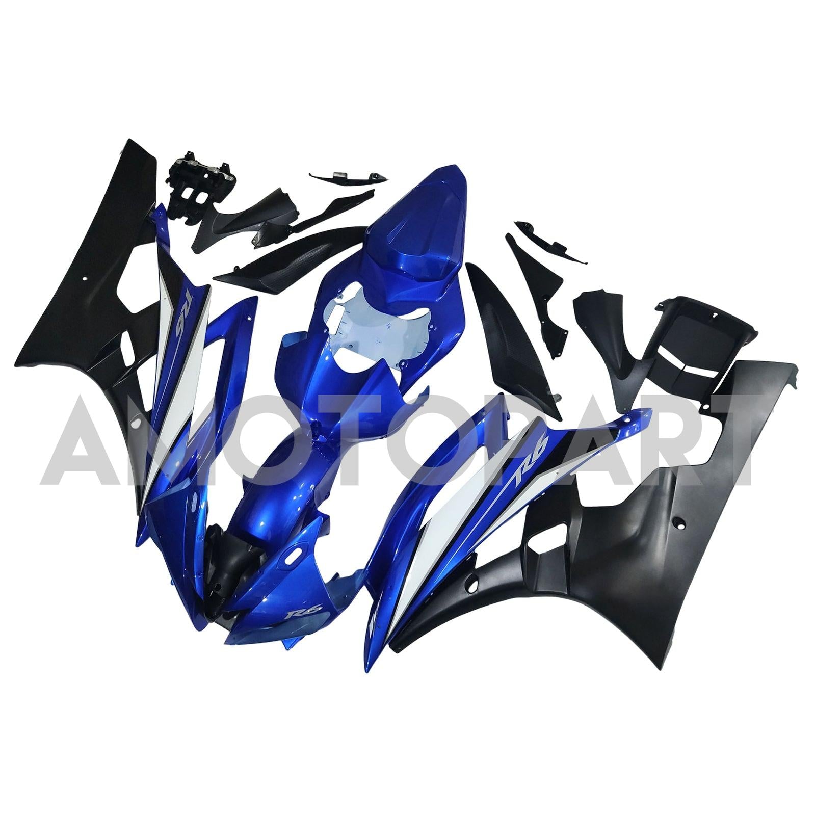 Amotopart Yamaha YZF 600 R6 2006-2007 Blue&Black Fairing Kit