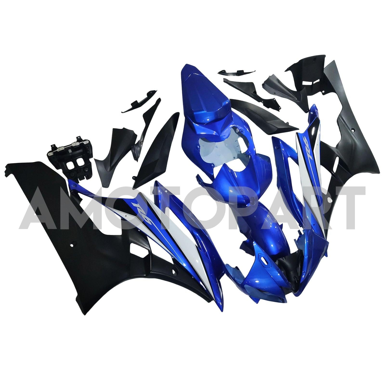 Amotopart Yamaha YZF 600 R6 2006-2007 Blue&Black Fairing Kit
