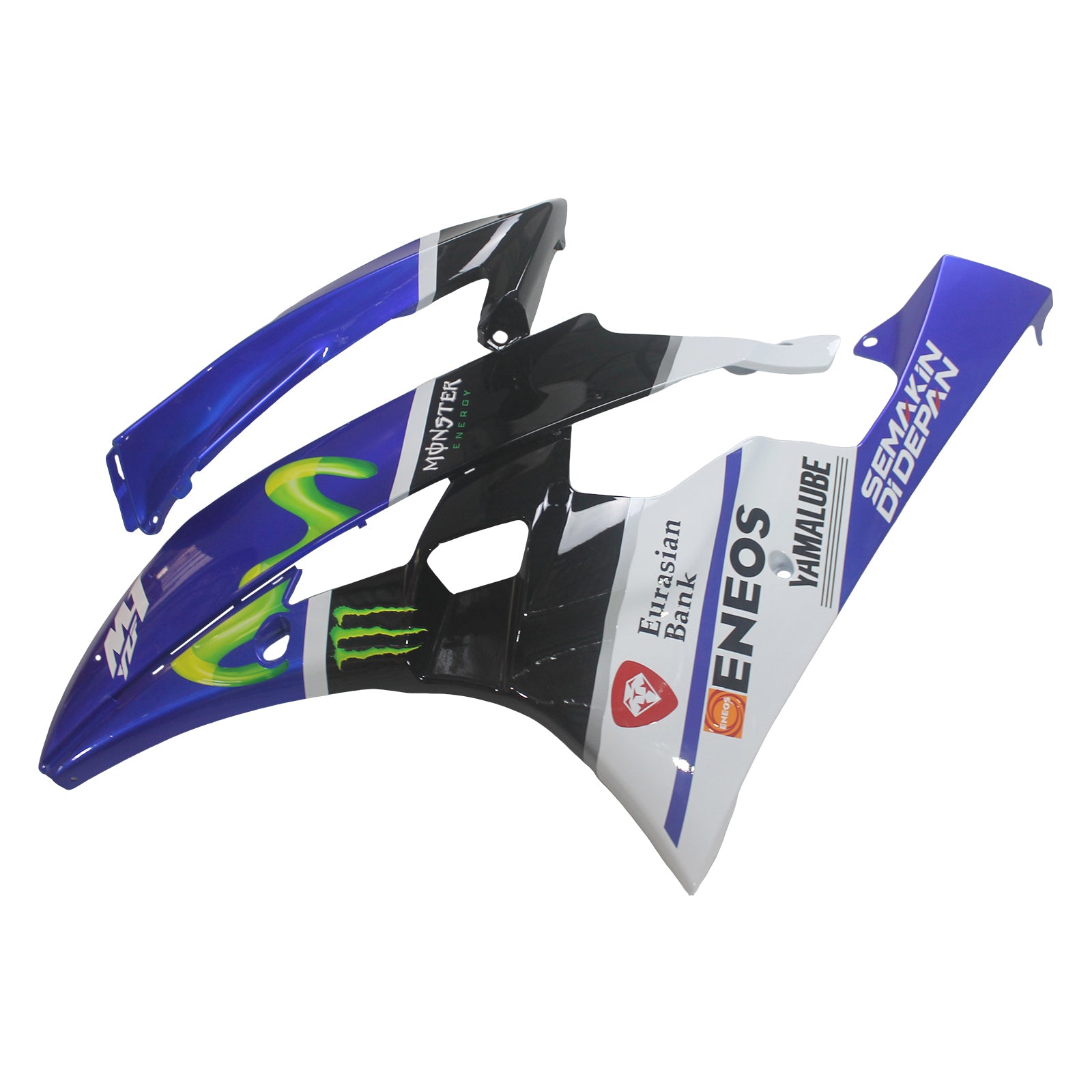 Amotopart 2006-2007 Yamaha YZF 600 R6 Black & Blue Fairing Kit