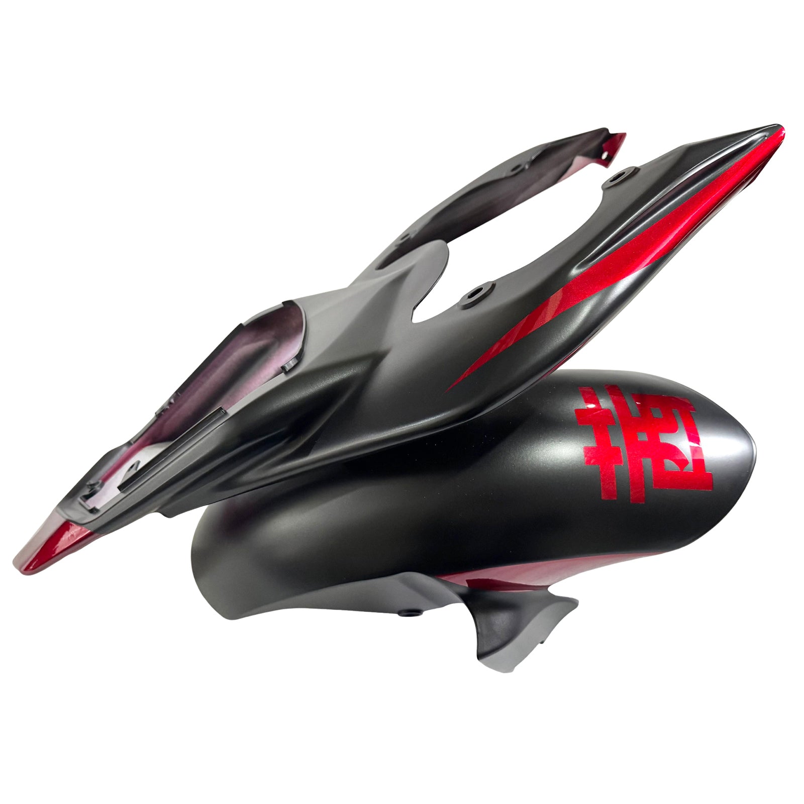 Amotopart 2006-2007 Yamaha Yzf 600 R6 Black mat avec un carénage de logo rouge