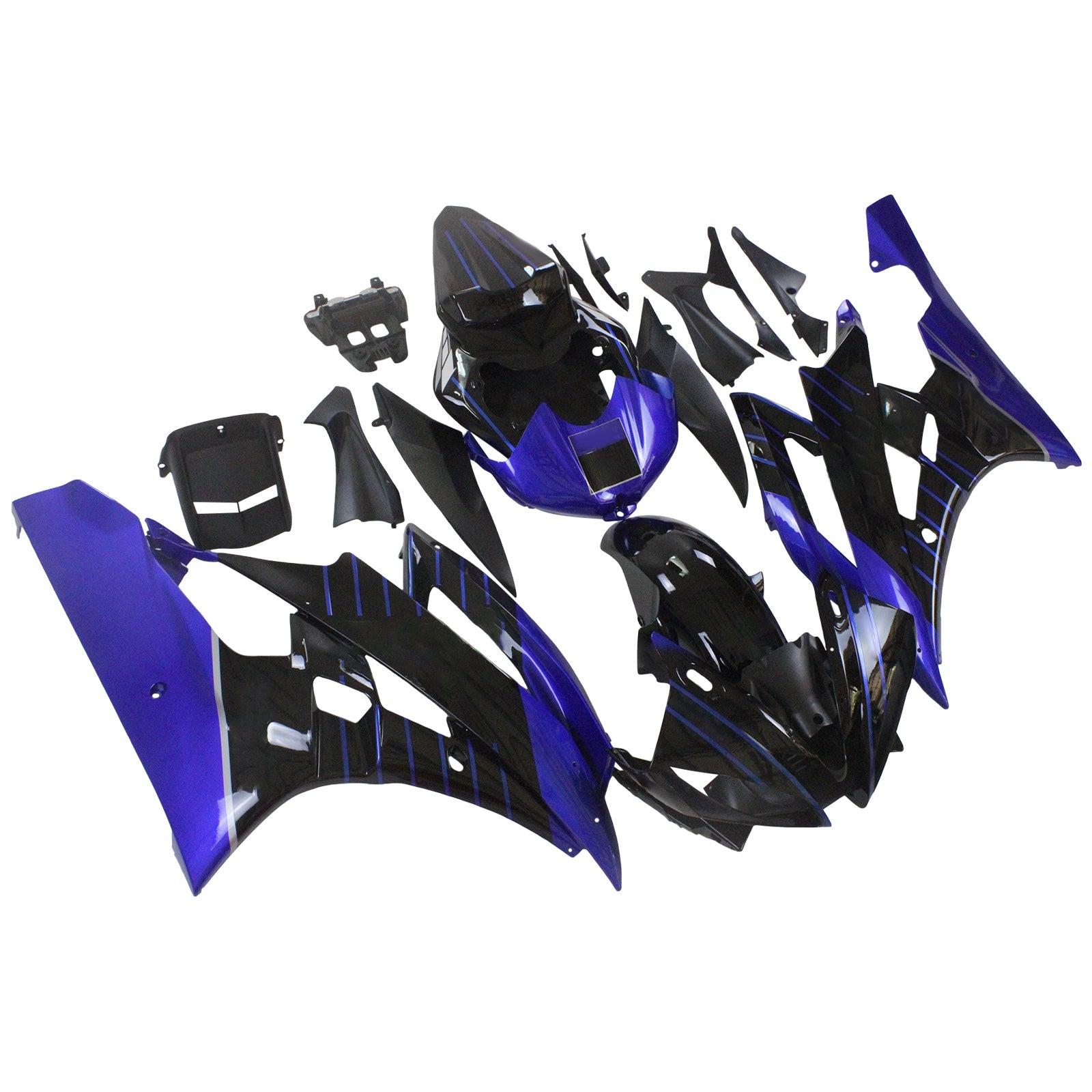 Amotopart 2006-2007 Yamaha YZF 600 R6 Blau&Black Monster Verkleidungssatz
