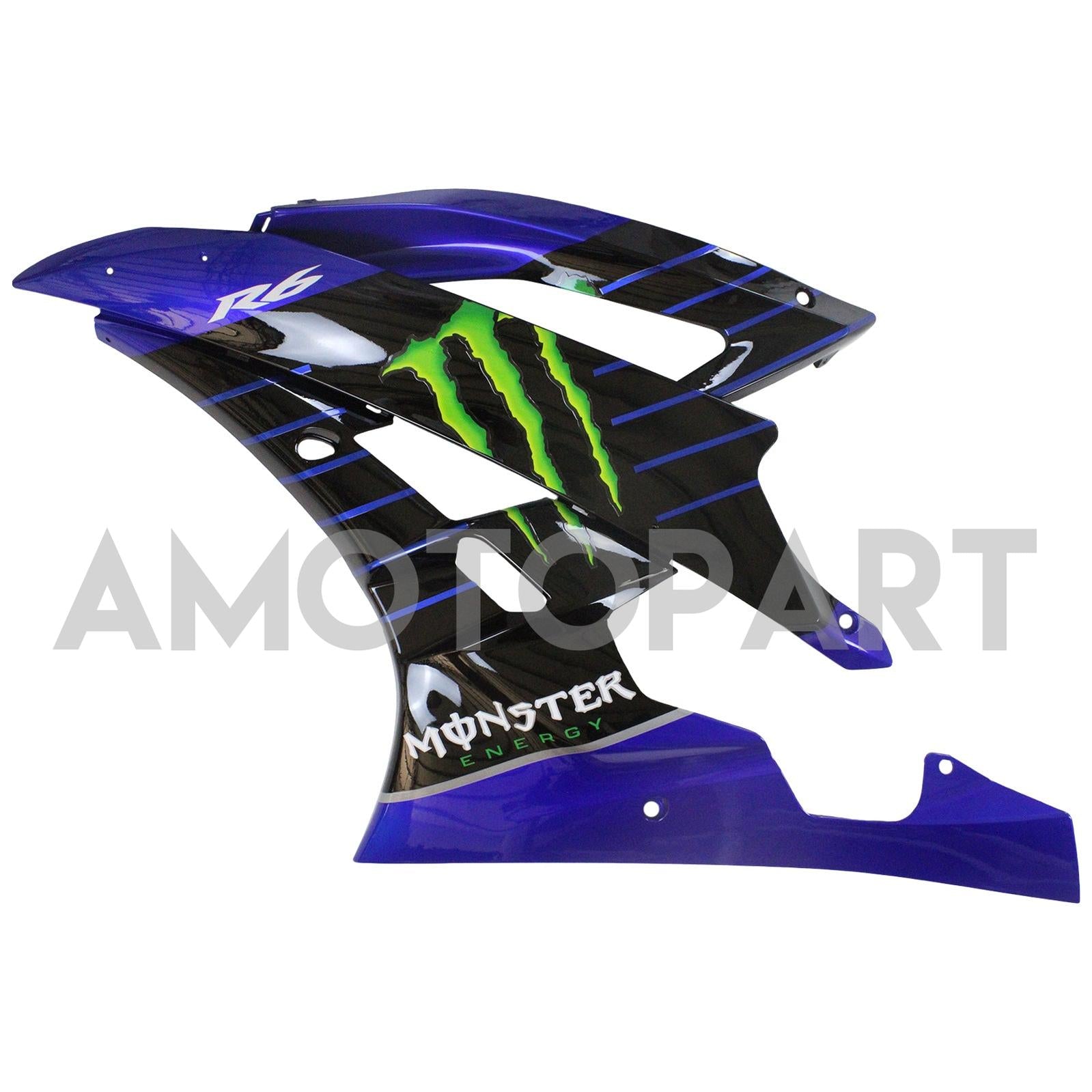 Amotopart 2006-2007 Yamaha YZF 600 R6 Blue&Black Monster Fairing Kit