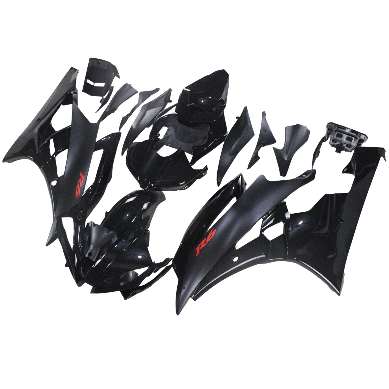 Amotopart 2006-2007 Kit carena Yamaha YZF 600 R6 nero opaco