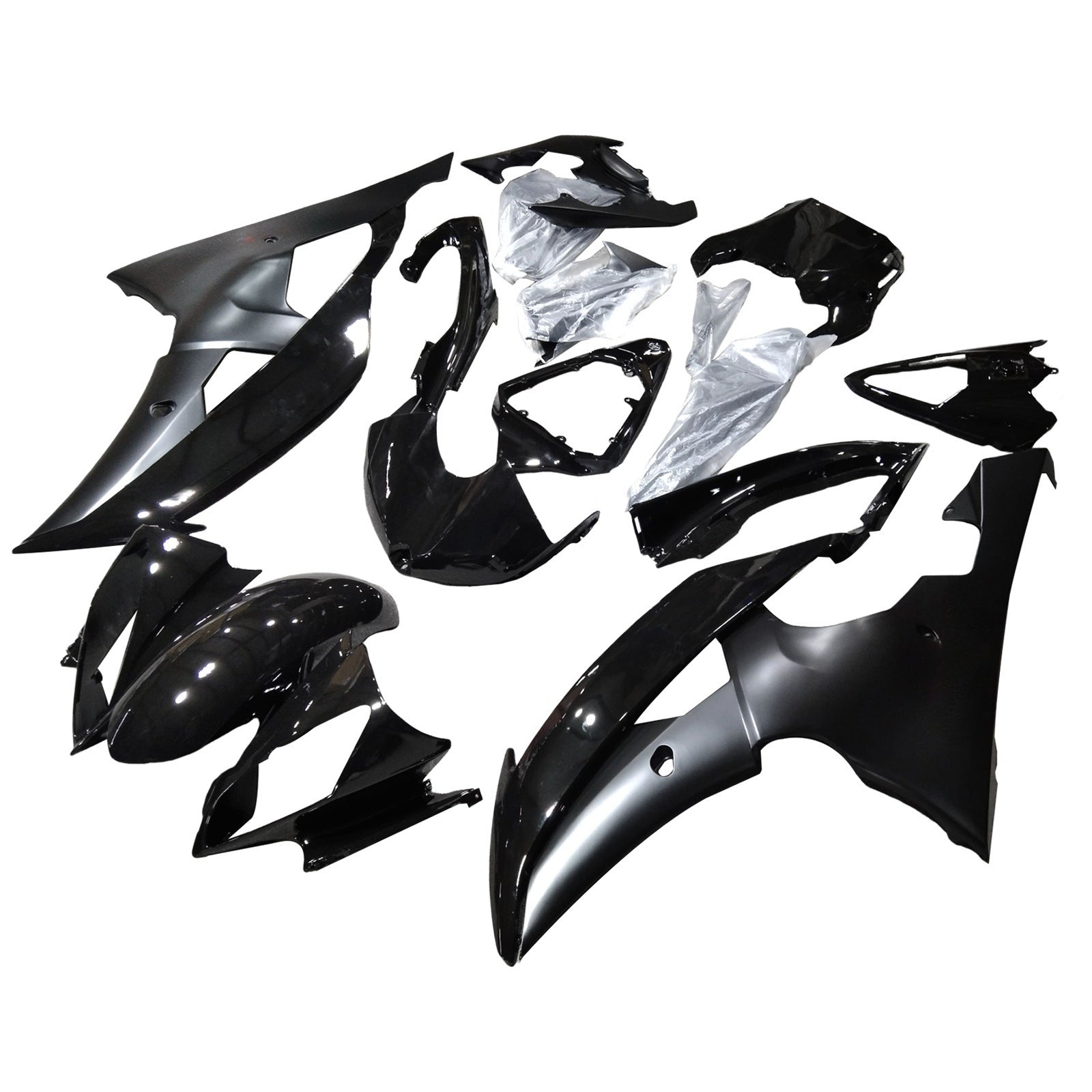 Amotopart 2008-2016 Yamaha YZF 600 R6 Black Fairing Kit