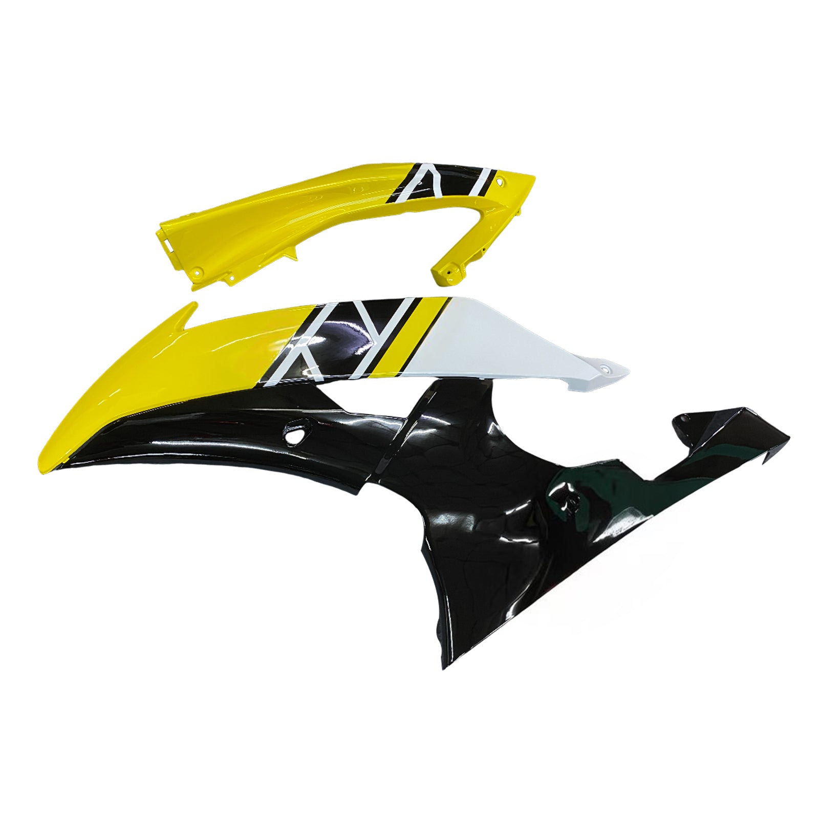 Amotopart Yamaha 2008-2016 YZF 600 R6 Yellow Black Fairing Kit