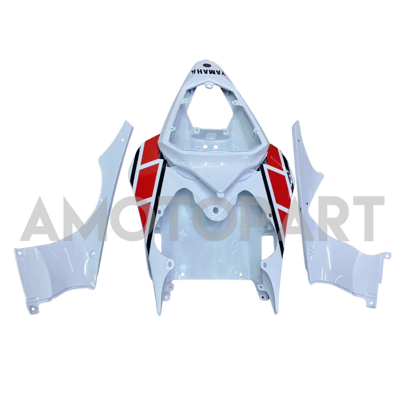 Amotopart Yamaha 2008-2016 YZF 600 R6 White Red Fairing Kit