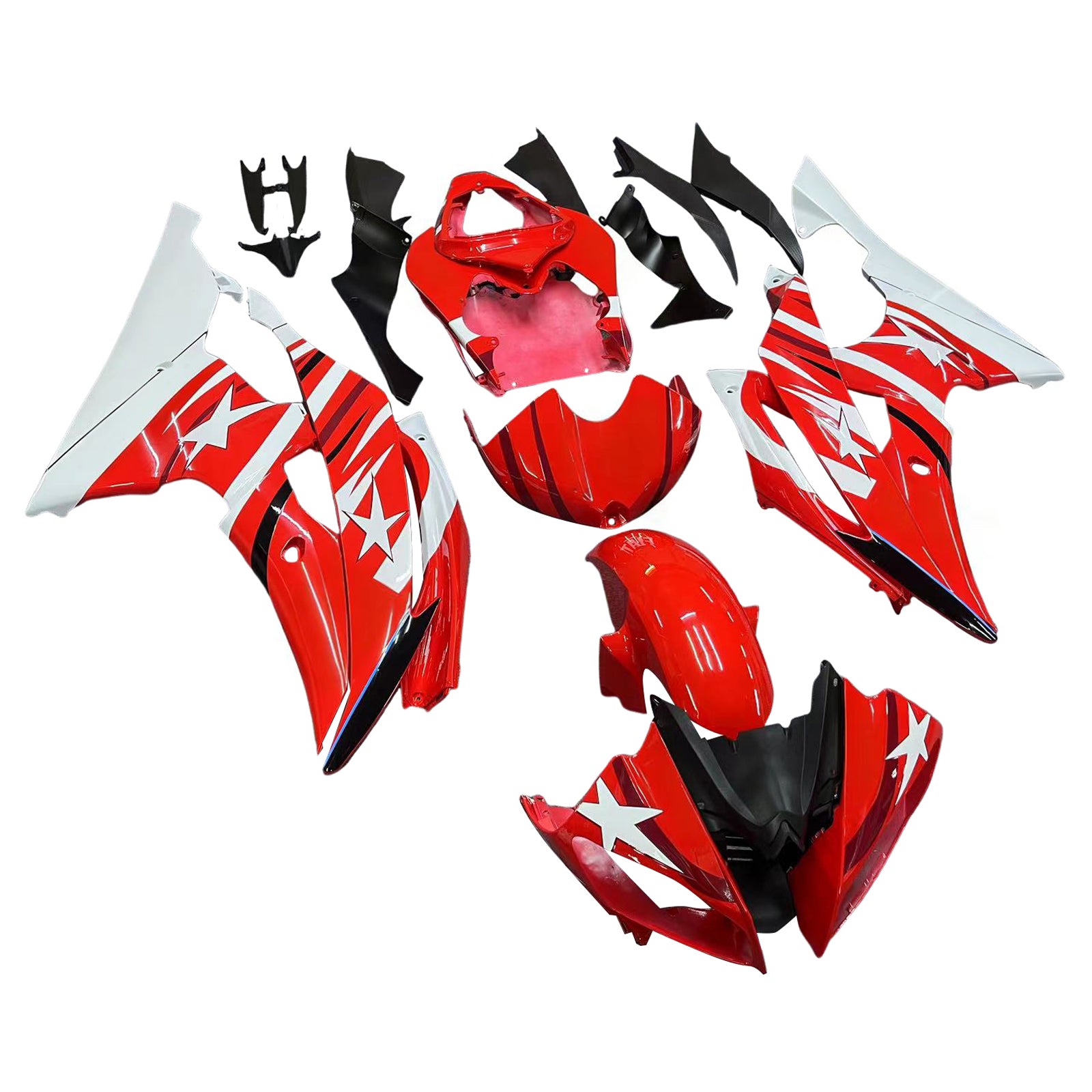 Amotopart Yamaha 2008-2016 YZF 600 R6 Red Fairing Kit