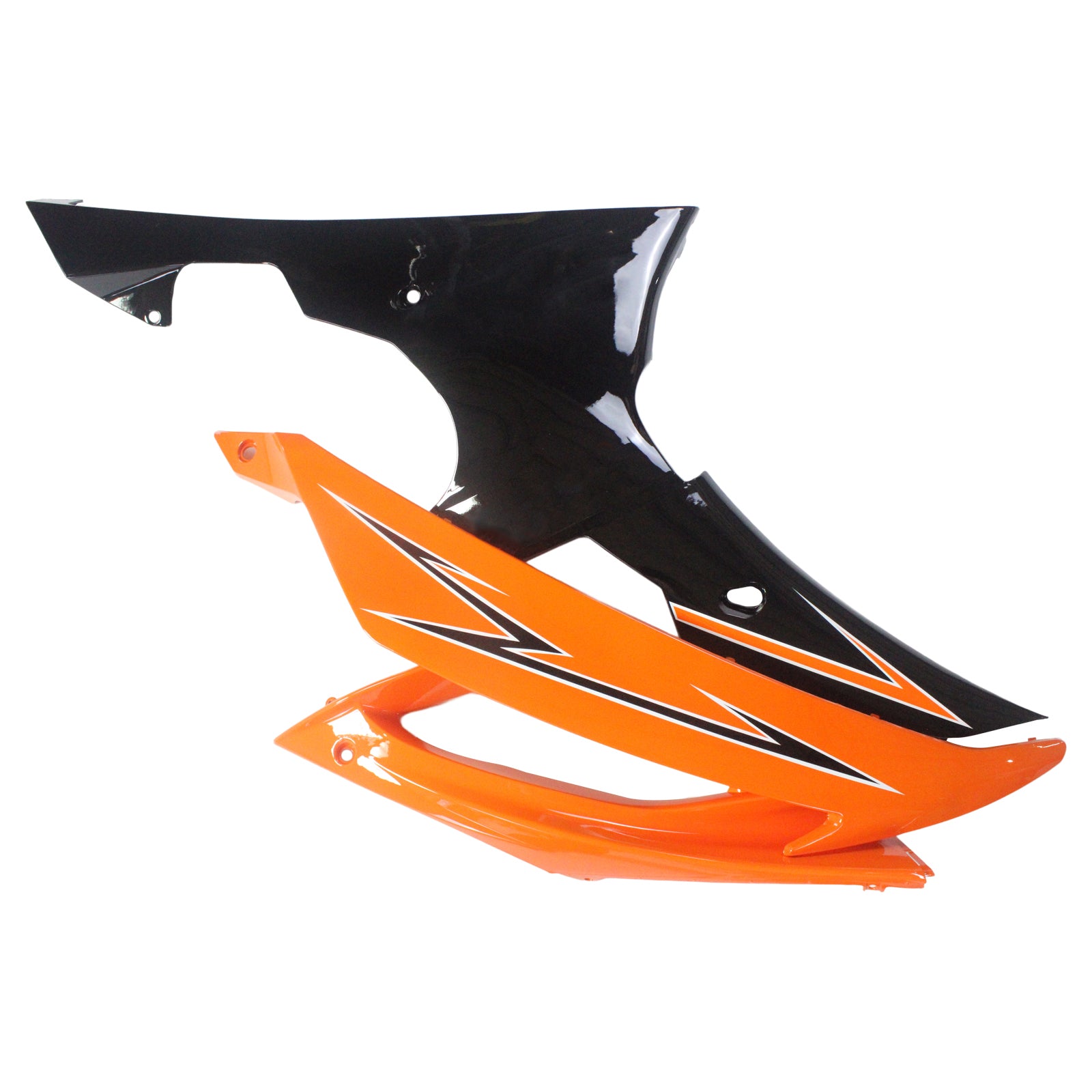 Amotopart ヤマハ 2008-2016 YZF 600 R6 オレンジ ブラック フェアリング キット