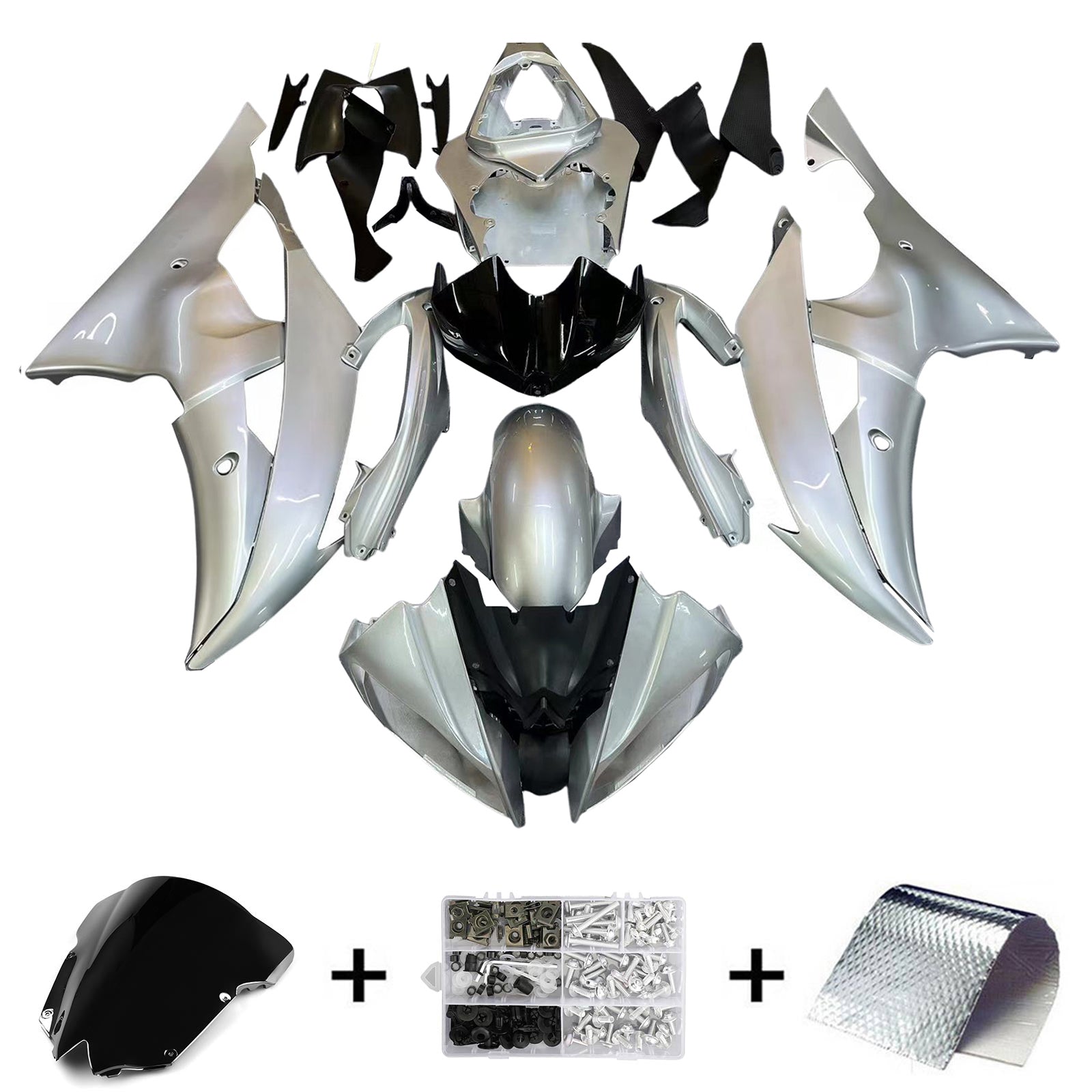 Injection Fairing Kit Bodywork Plastic ABS fit For Yamaha YZF 600 R6 2008-2016