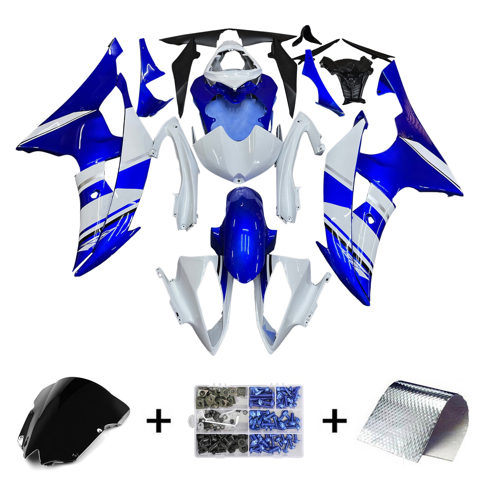 Injection Fairing Kit Bodywork Plastic ABS fit For Yamaha YZF 600 R6 2008-2016
