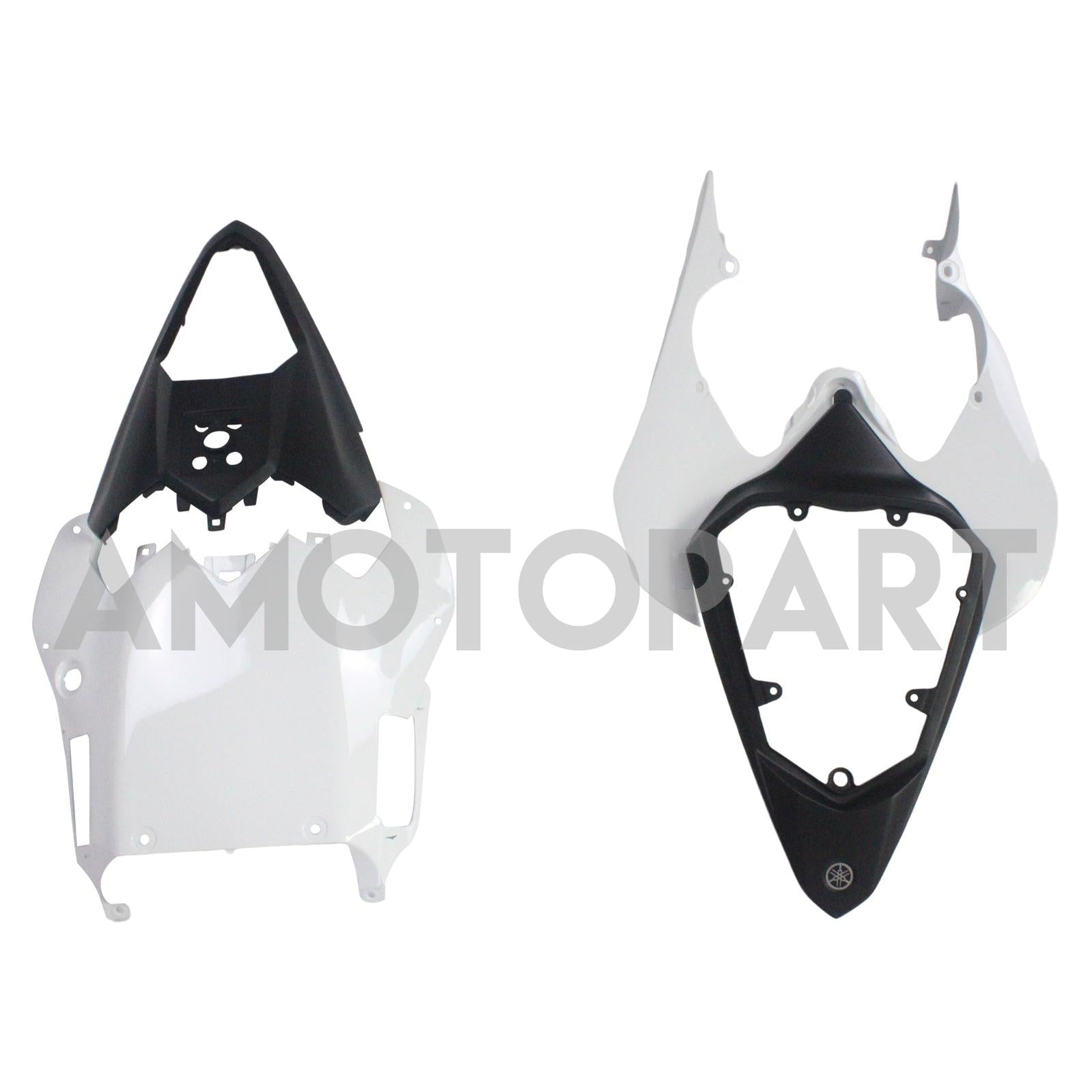 Amotopart 2008-2016 Yamaha YZF 600 R6 Black & White Fairing Kit