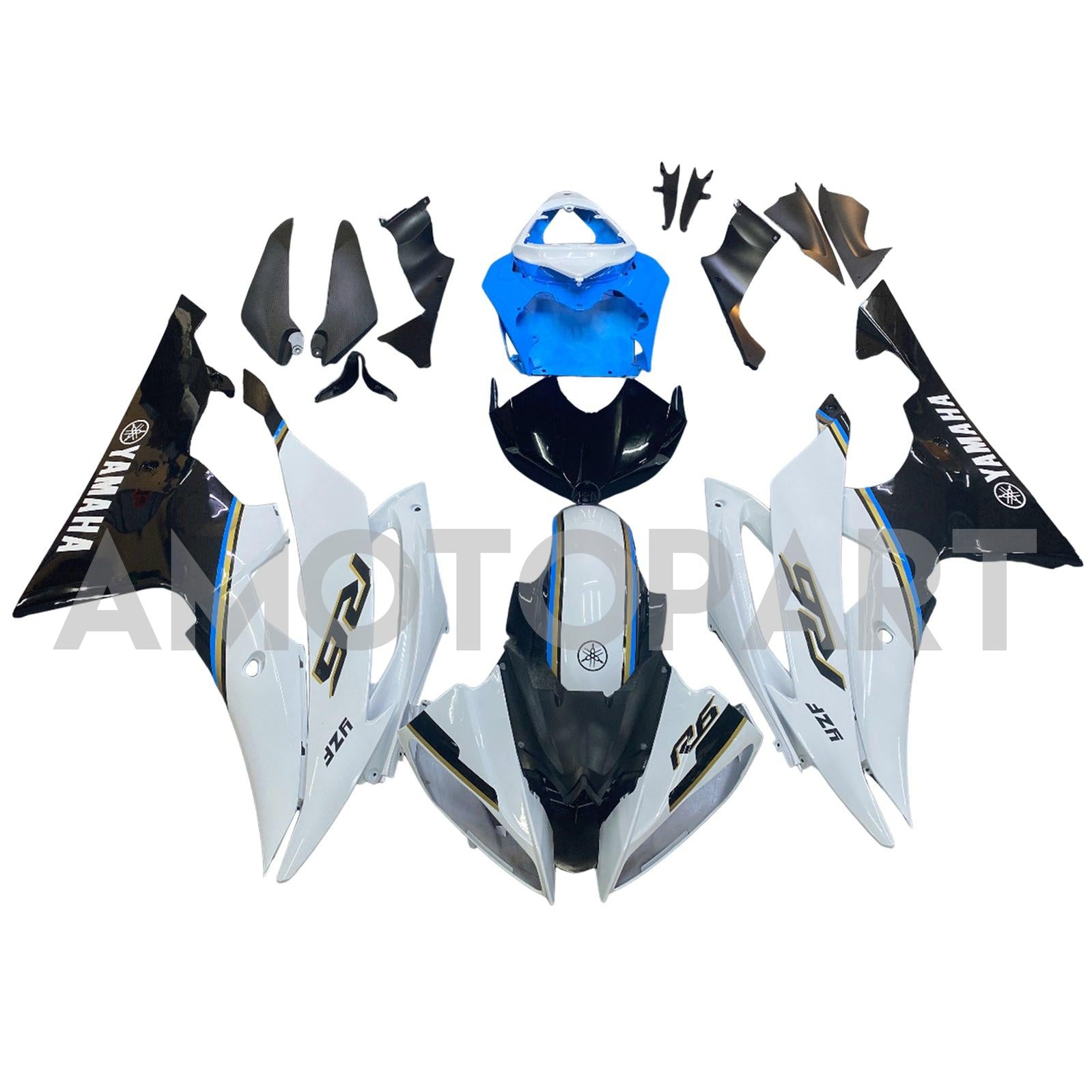 Amotopart 2008-2016 Yamaha YZF 600 R6 Fairing Kit Collection Two