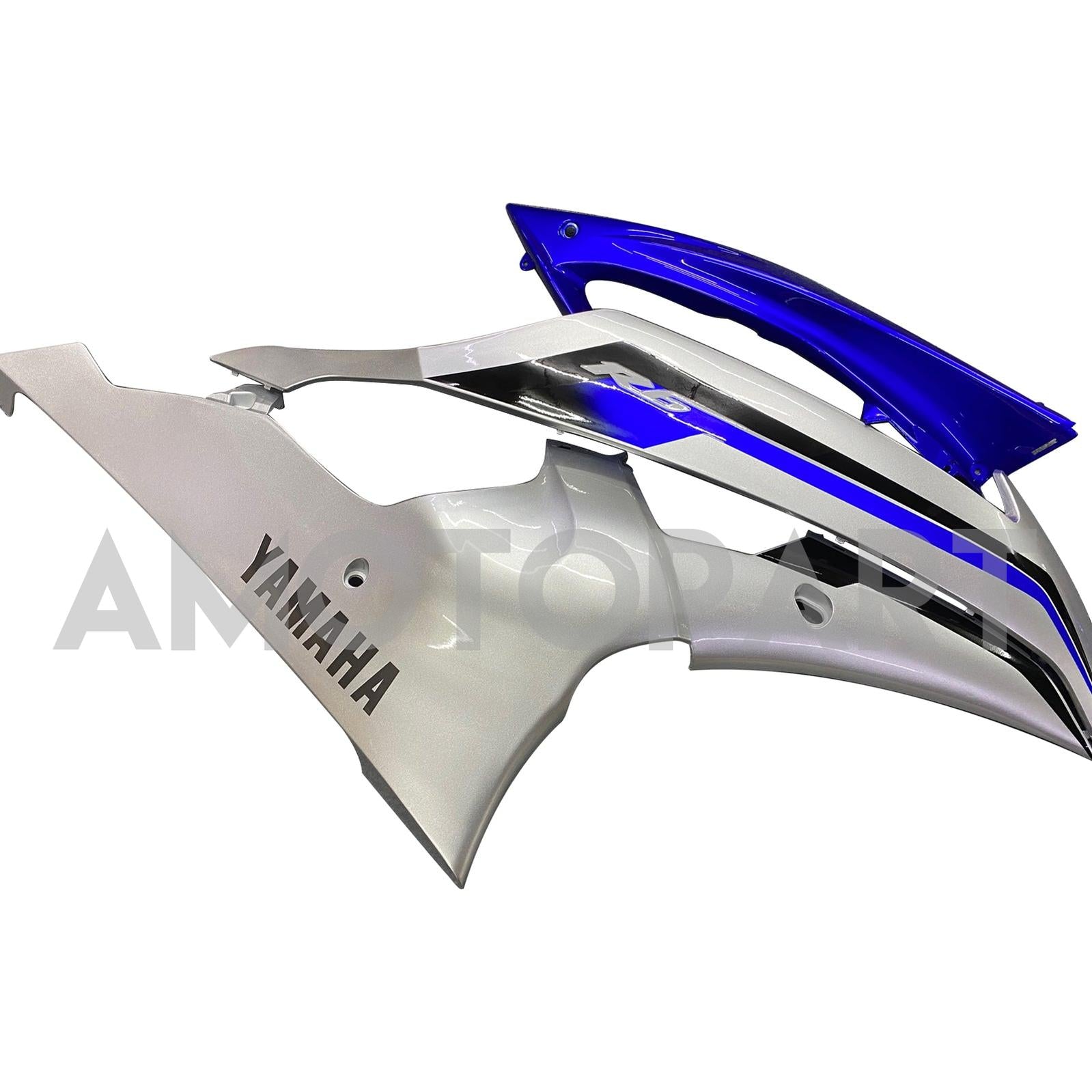 AMOTOPART YAMAHA 2008-2016 YZF 600 R6 BLÅ SLIVER FAIRING KIT