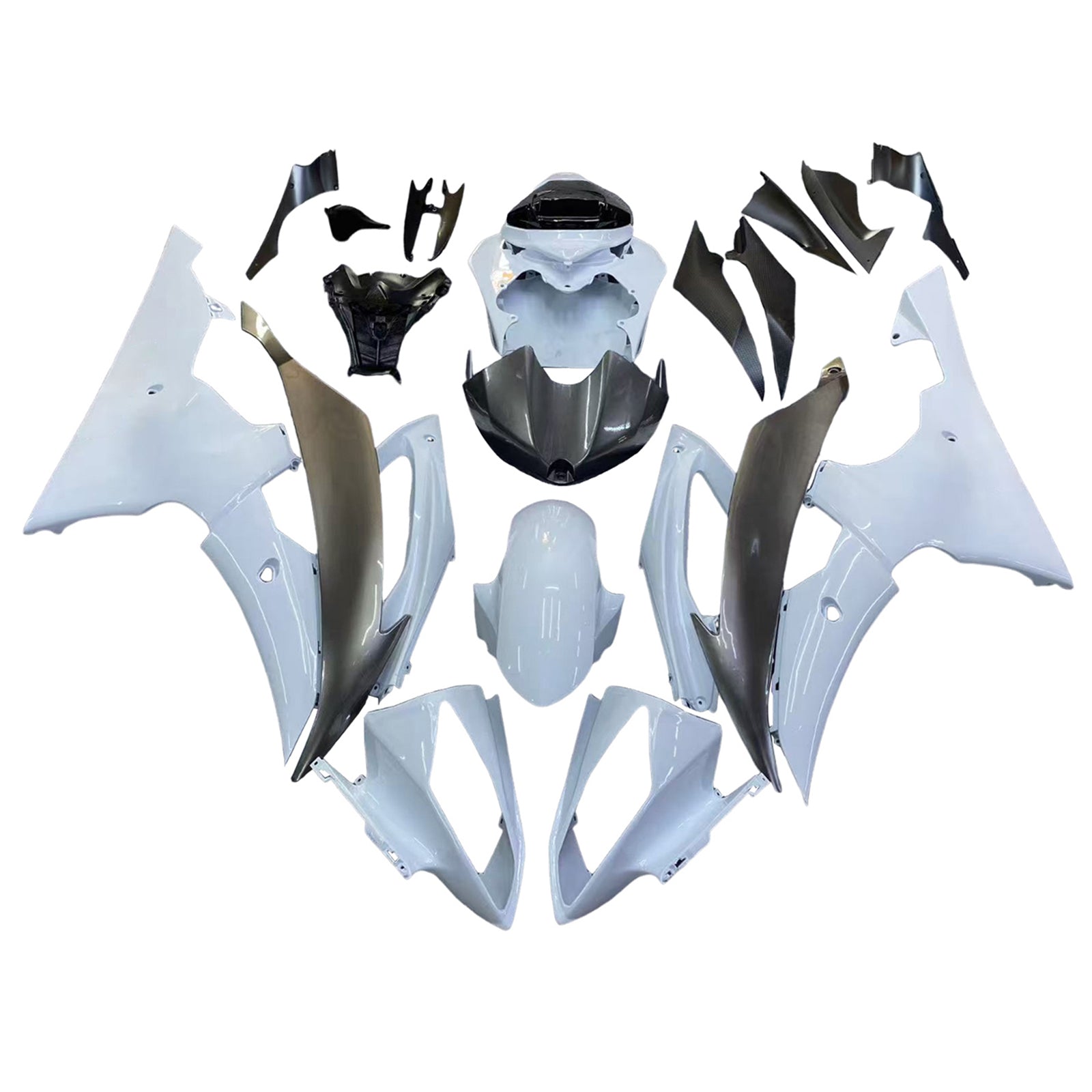 Amotopart Yamaha YZF 600 R6 2008-2016 KIT WHITE & GREAD FAILING