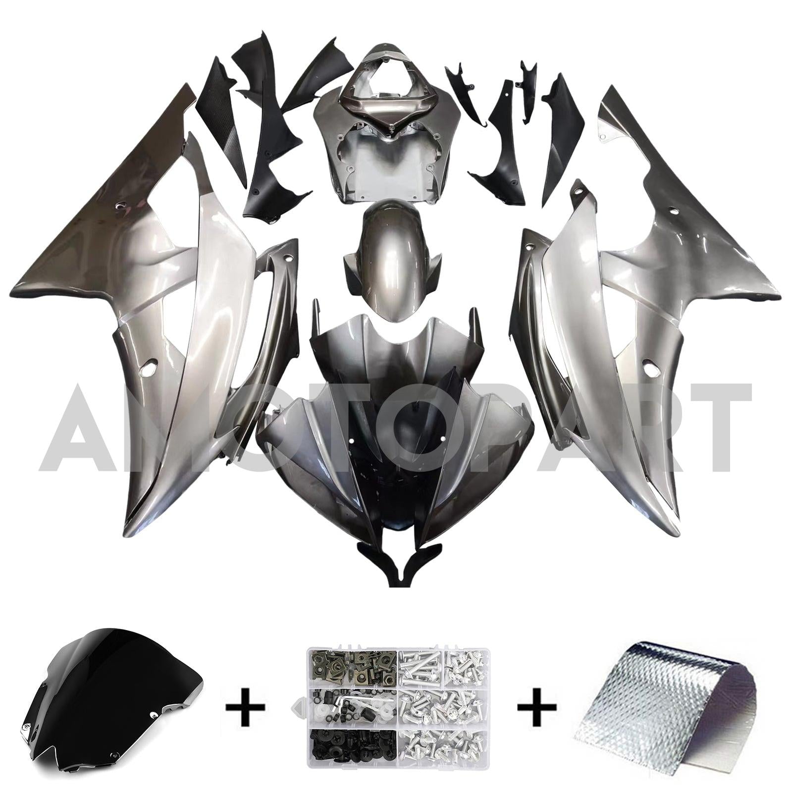 Amotopart 2008-2016 Yamaha YZF 600 R6 Fairing Kit Collection Two