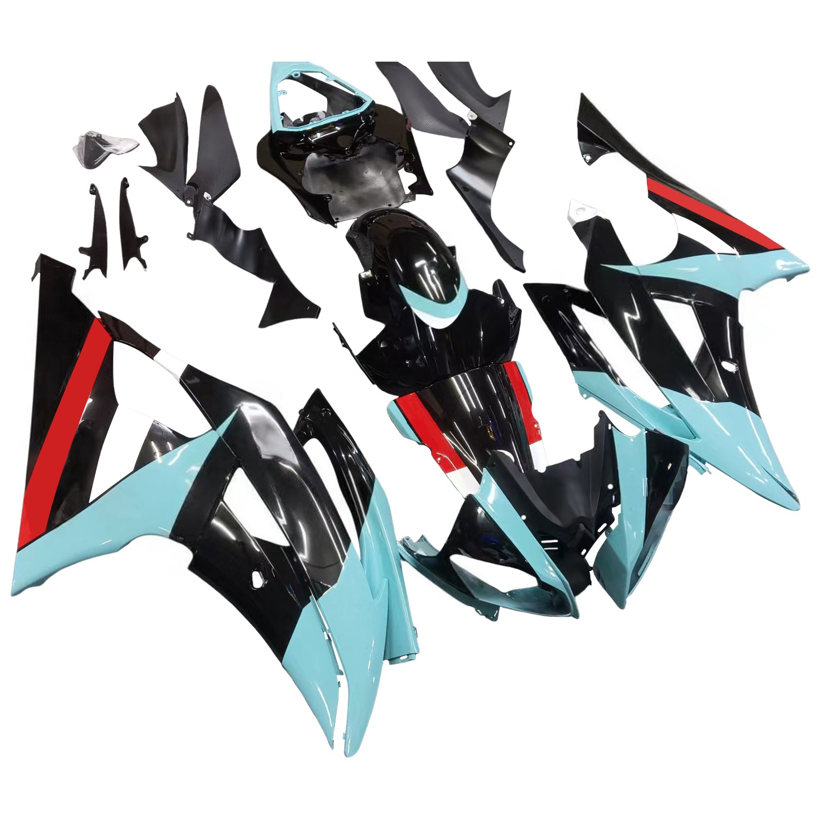 Amotopart Yamaha YZF 600 R6 2008-2016 Blue&Black Petronas Fairing Kit