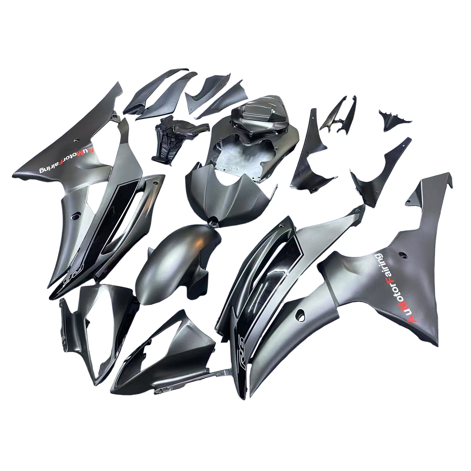 Amotopart Yamaha YZF 600 R6 2008-2016 Matte Gray Fairing Kit