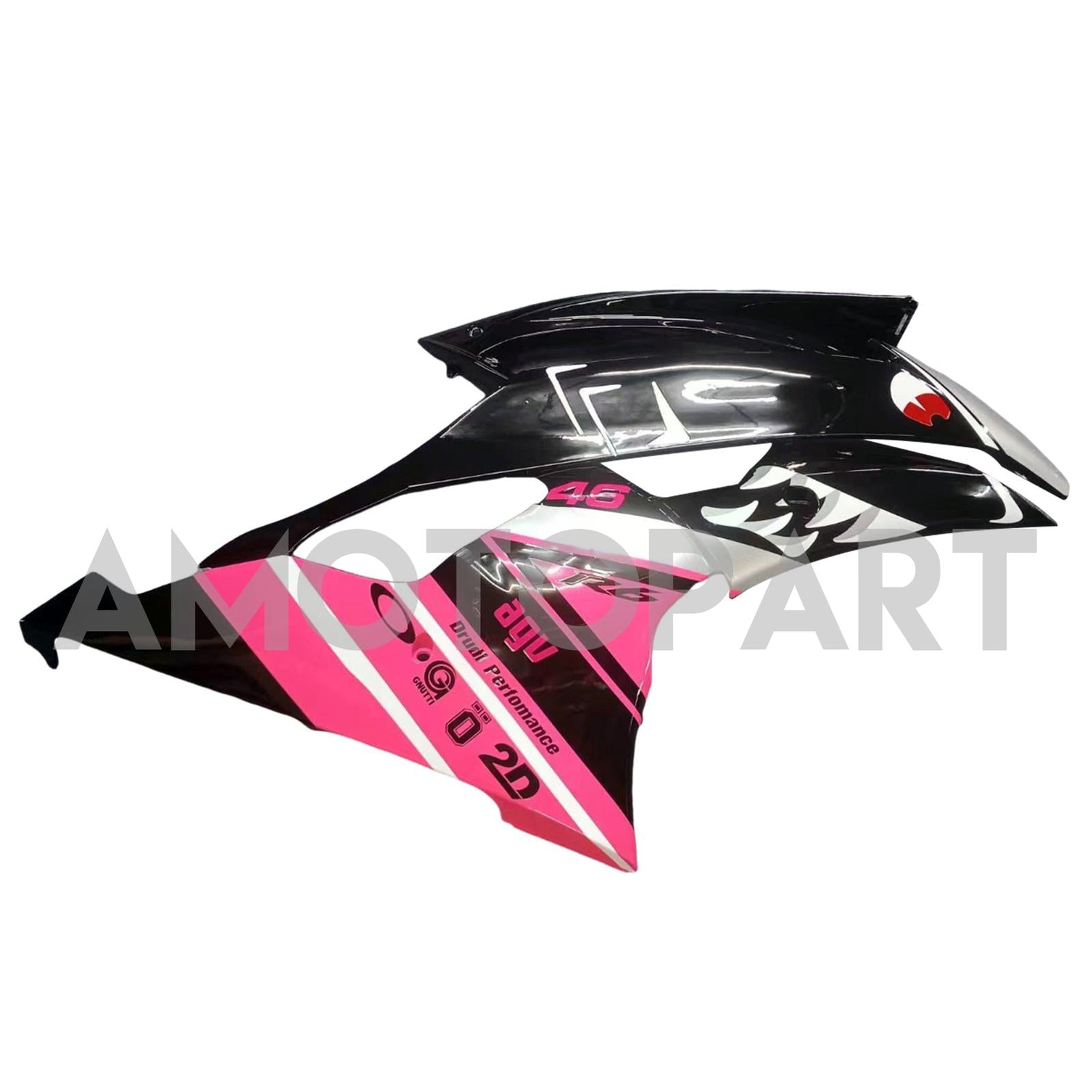 Amotopart 2008-2016 Yamaha YZF 600 R6 Black&Pink Fairing Kit