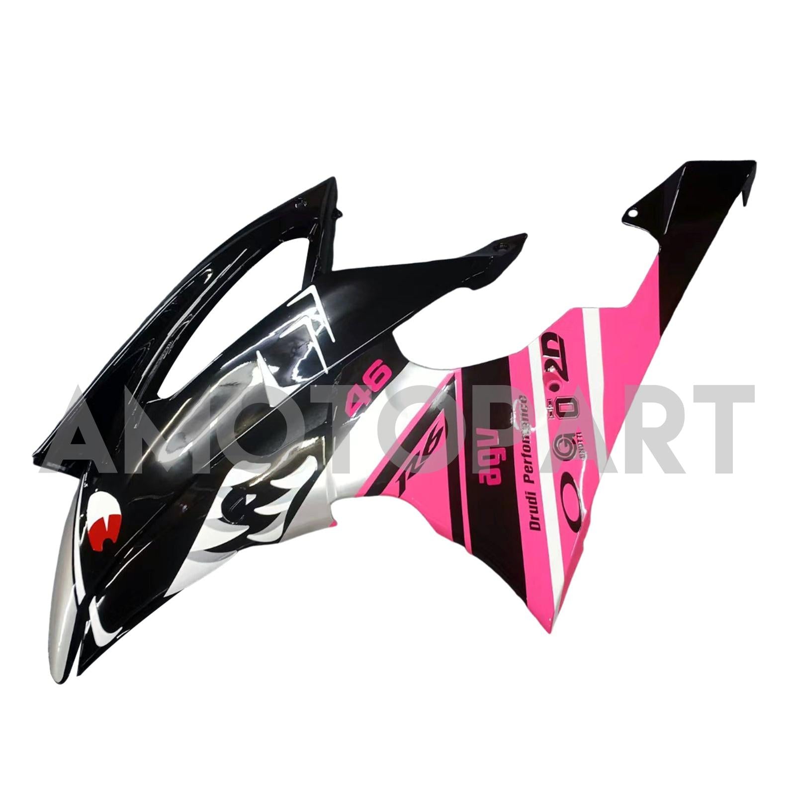 Amotopart 2008-2016 Yamaha YZF 600 R6 Black&Pink Fairing Kit
