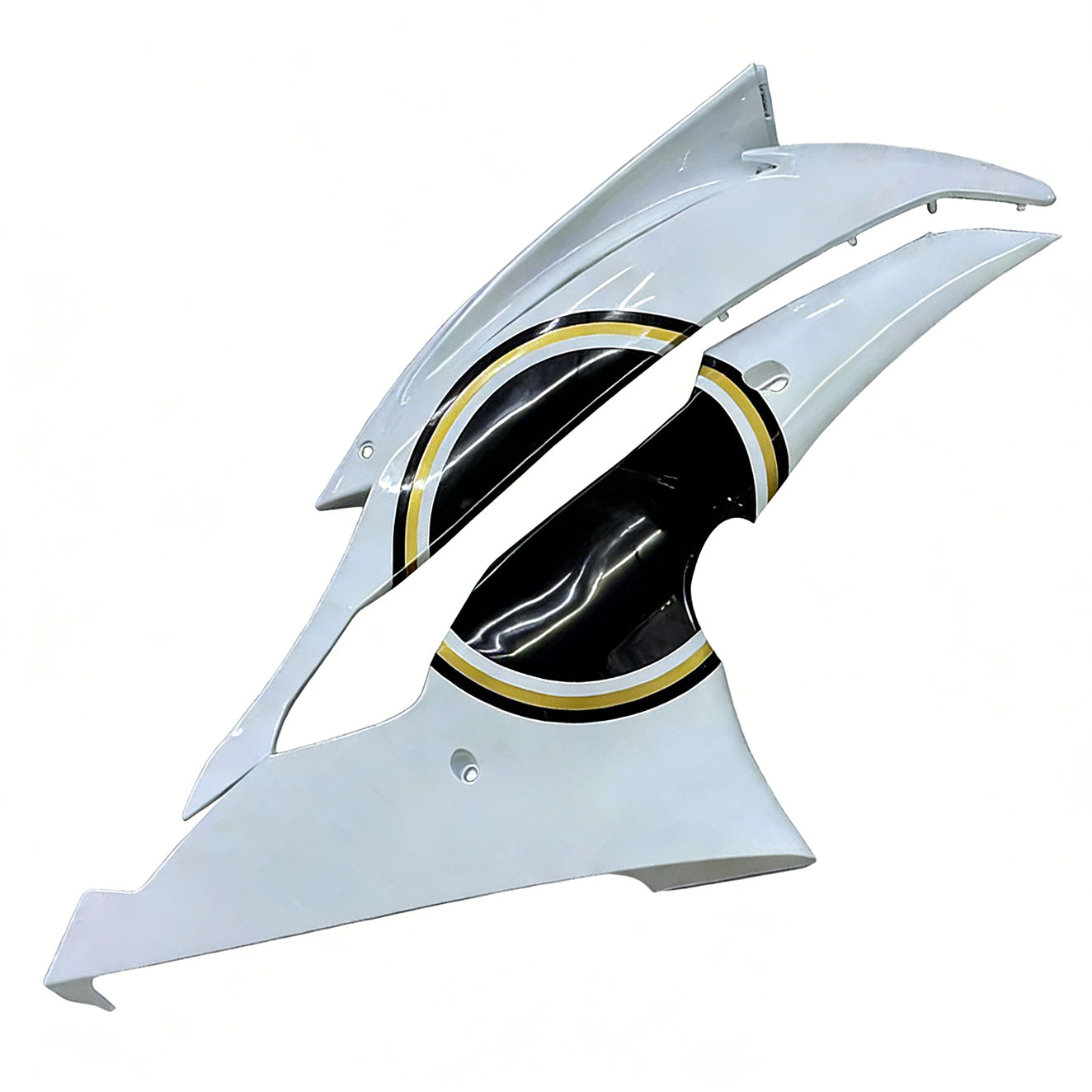 Amotopart 2008-2016 Yamaha YZF 600 R6 White&Black Style2 Fairing Kit