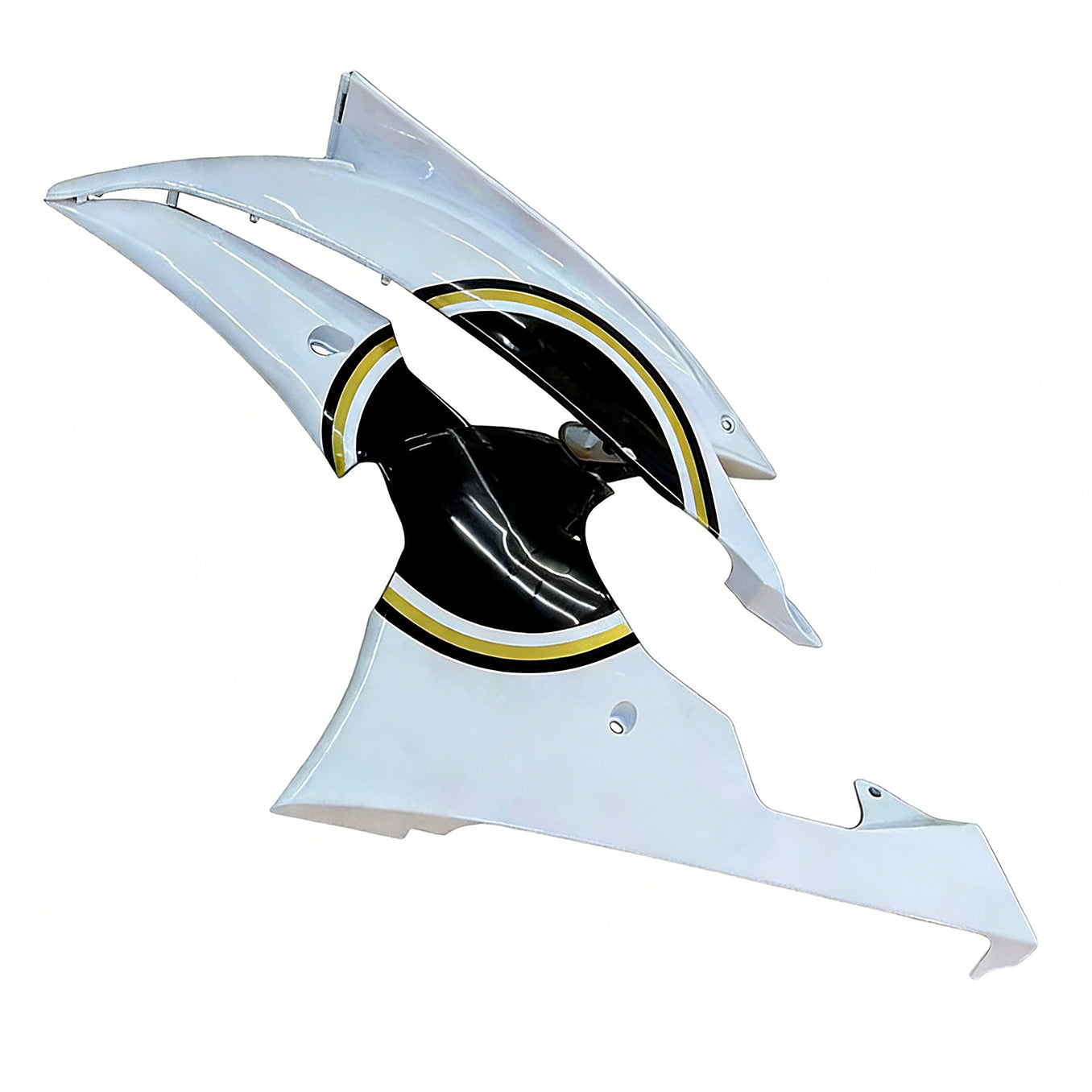Amotopart 2008-2016 Yamaha YZF 600 R6 White&Black Style2 Fairing Kit