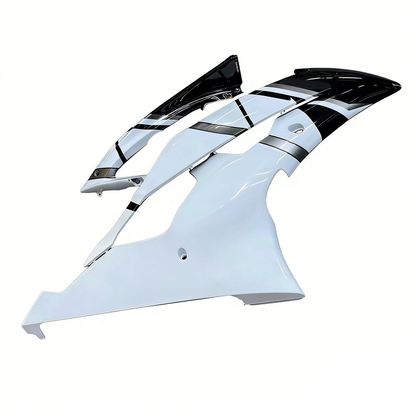 Amotopart 2008-2016 Yamaha YZF 600 R6 White&Black Style1 Fairing Kit