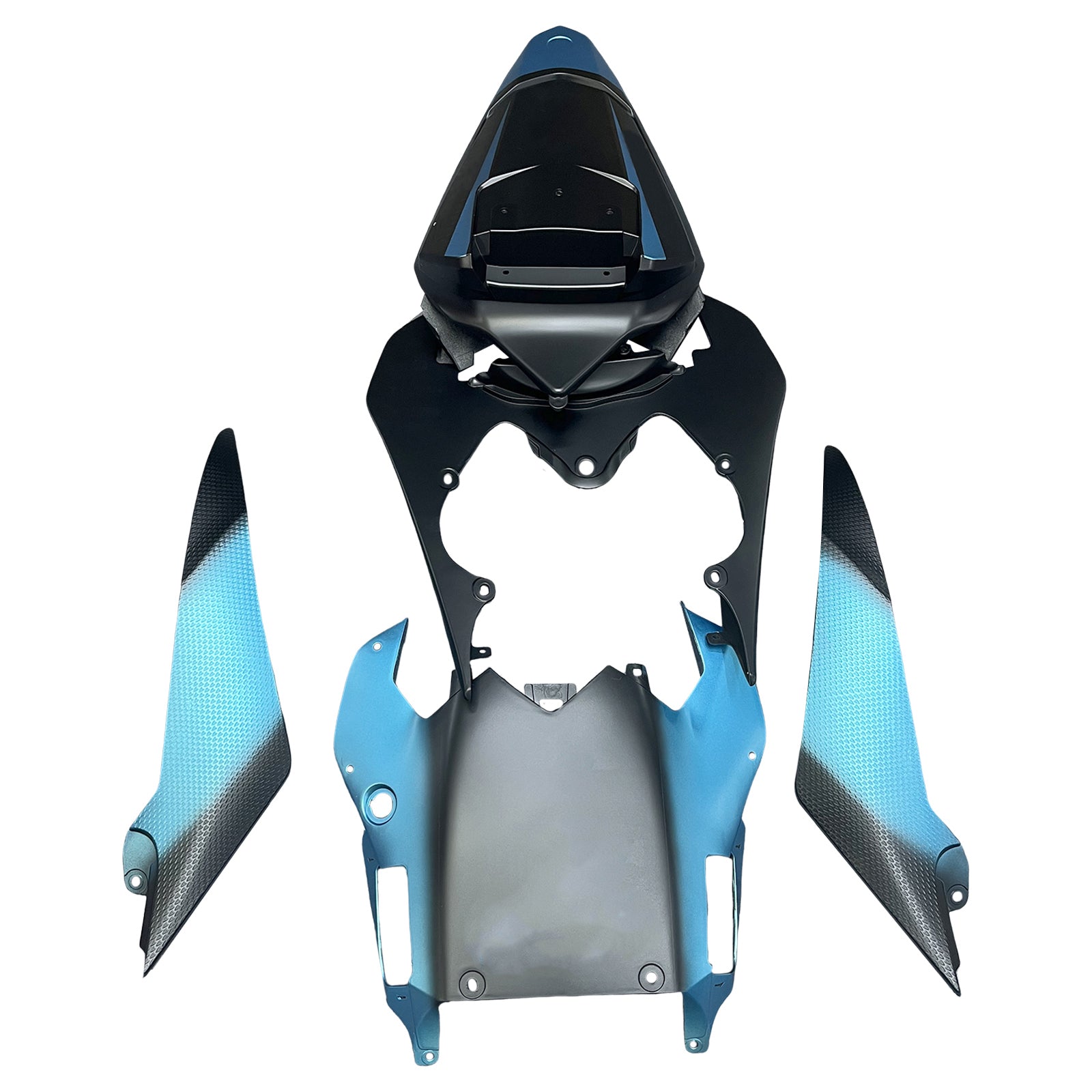 Amotopart 2008-2016 ヤマハ YZF 600 R6 ブルー&ブラック パトロナス フェアリングキット