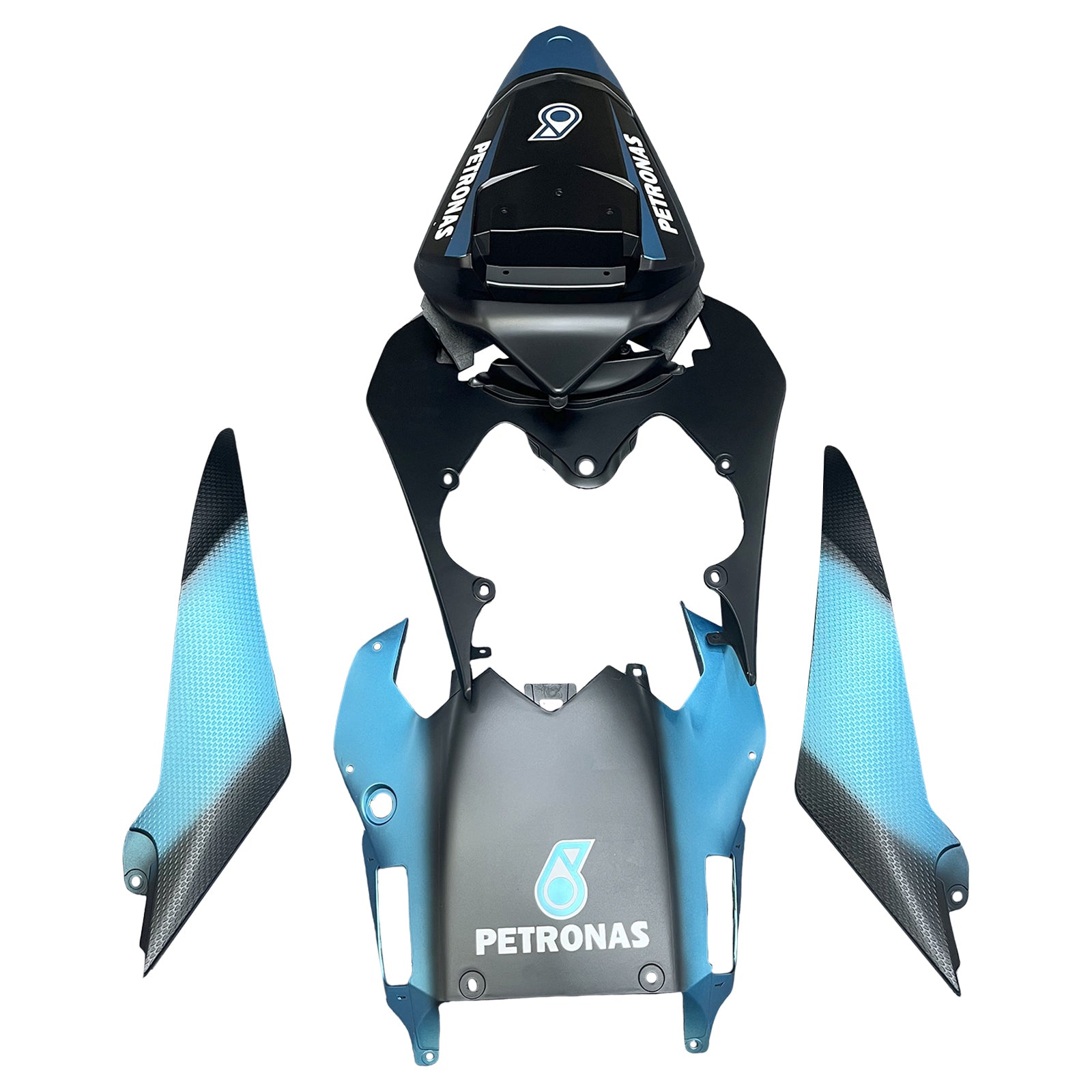 Amotopart 2008-2016 Yamaha YZF 600 R6 Blue & Black Patronus Fairing Kit