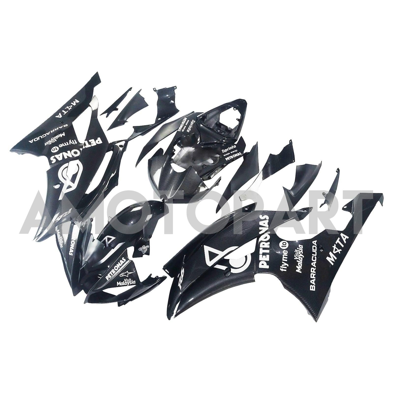 Amotopart 2008-2016 Yamaha YZF 600 R6 Carbin Fiber Petronas Fairing Kit