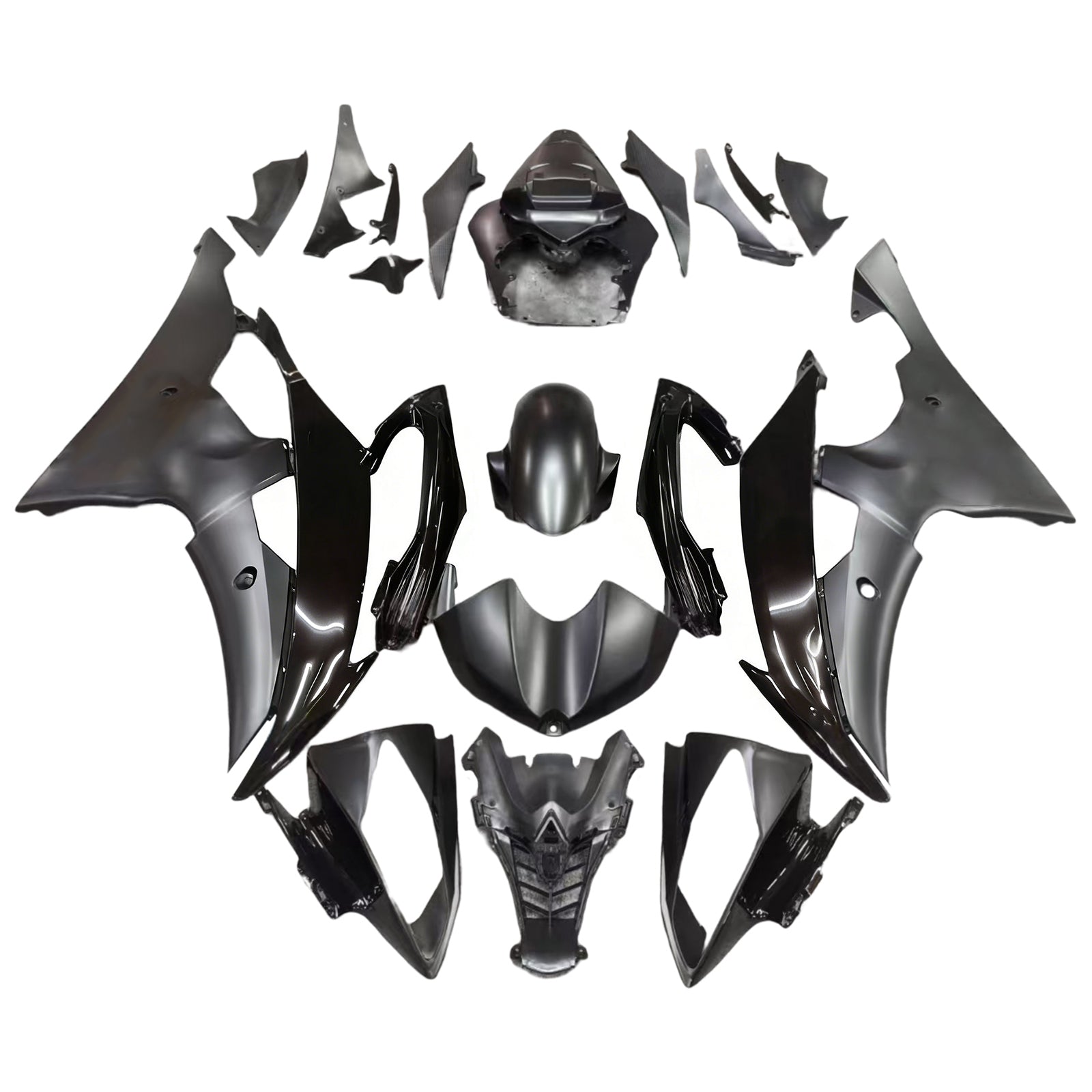 Amotopart 2008-2016 Yamaha YZF 600 R6 Matte Black Fairing Kit