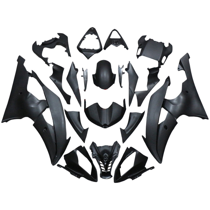 Amotopart 2008-2016 Yamaha YZF 600 R6 Black Style2 Fairing Kit