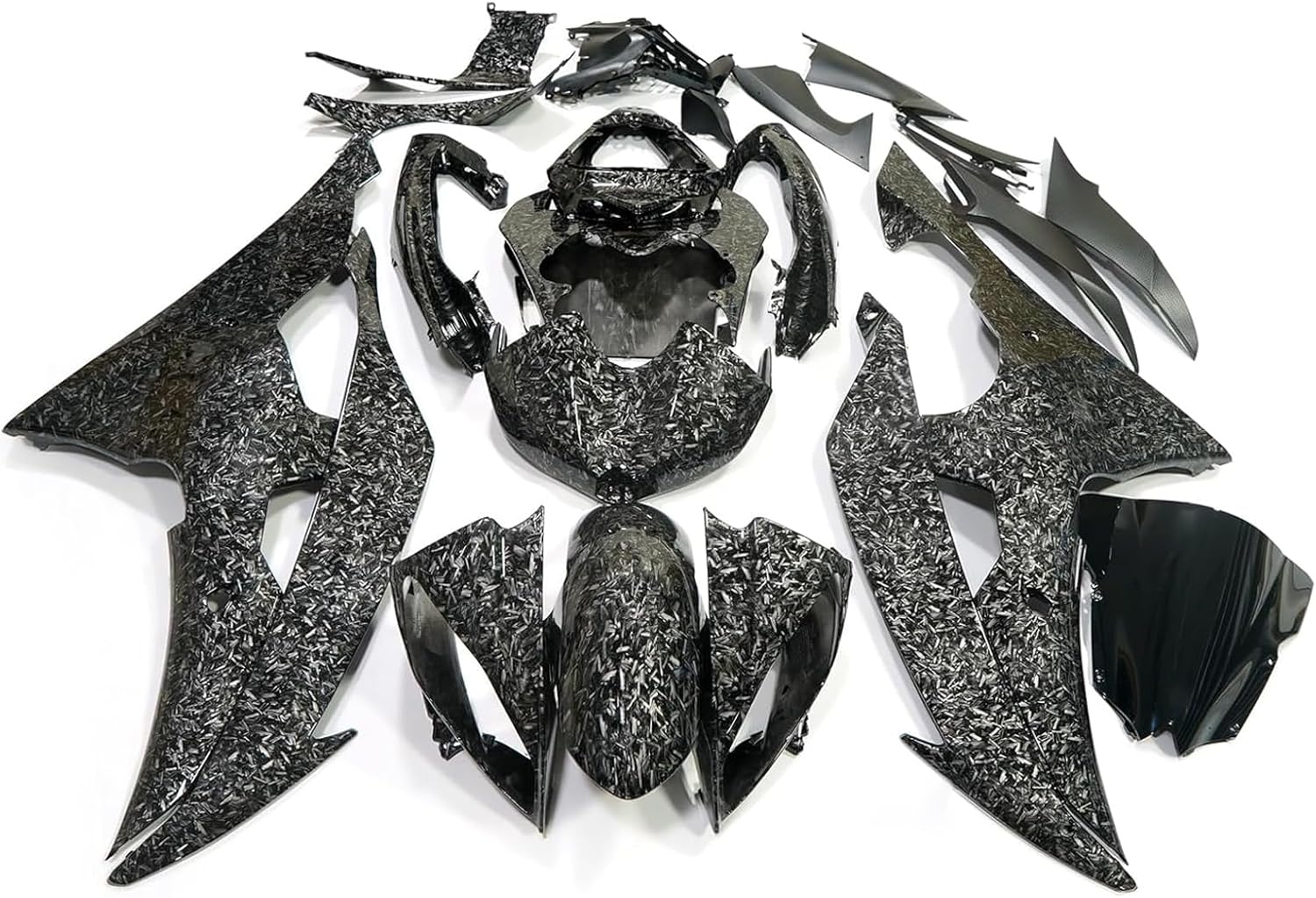 Amotopart 2008-2016 Yamaha YZF 600 R6 Forged Carbon Fiber Pattern Fairing Kit