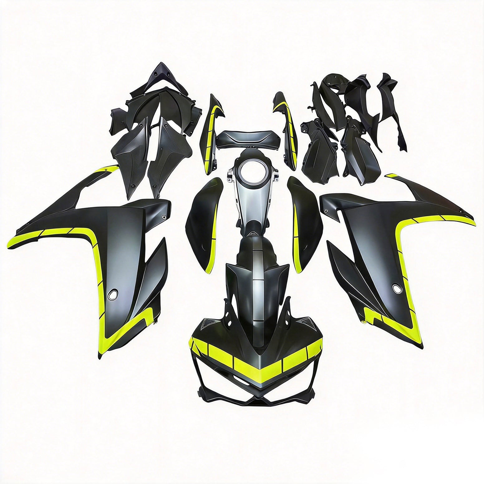 Amotopart Yamaha 2014-2018 YZF-R3 2015-2017 R25 Black & Yellow Fairing Kit