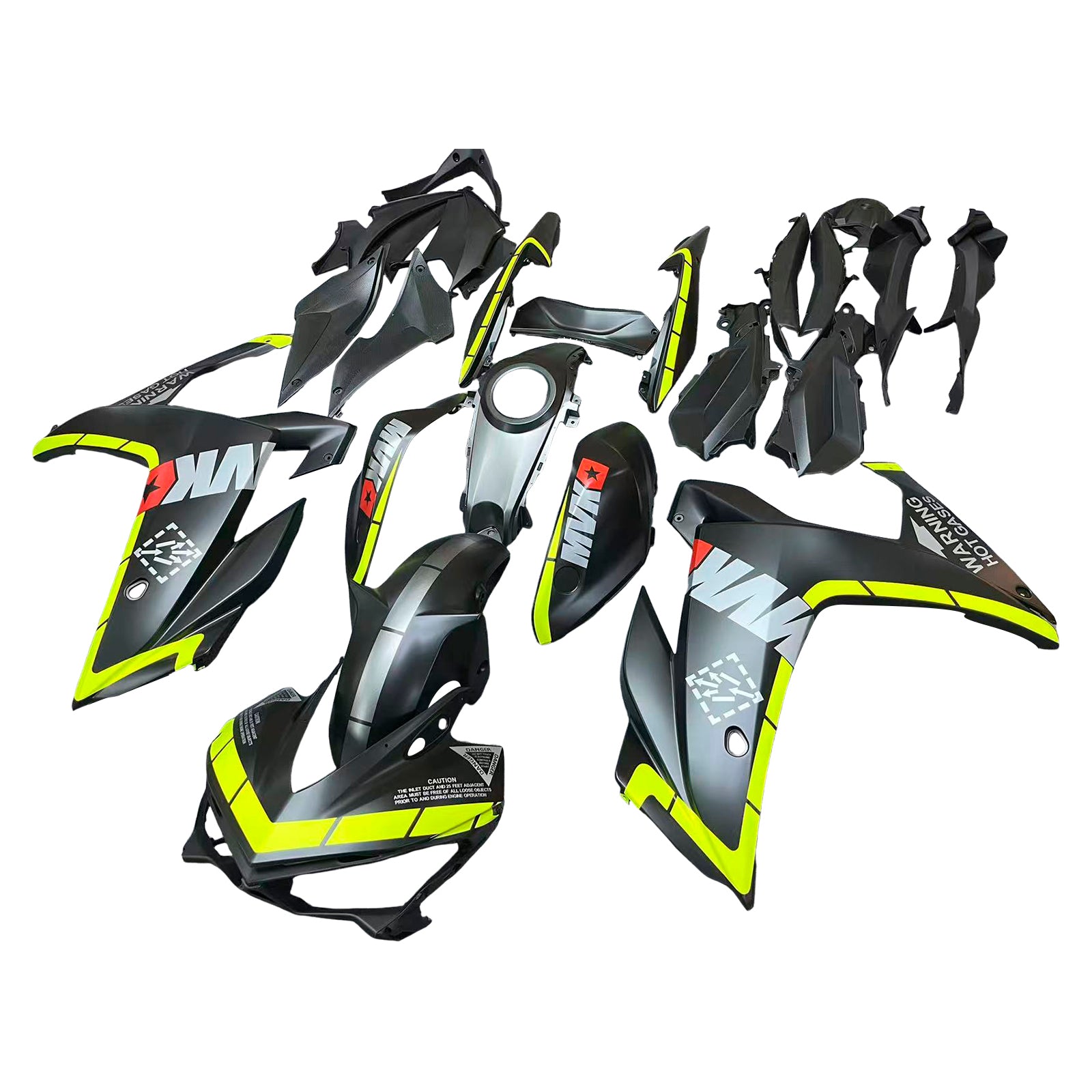 Amotopart 2014-2018 R25 2015-2017 Yamaha YZF-R3 Kit carena nero e giallo