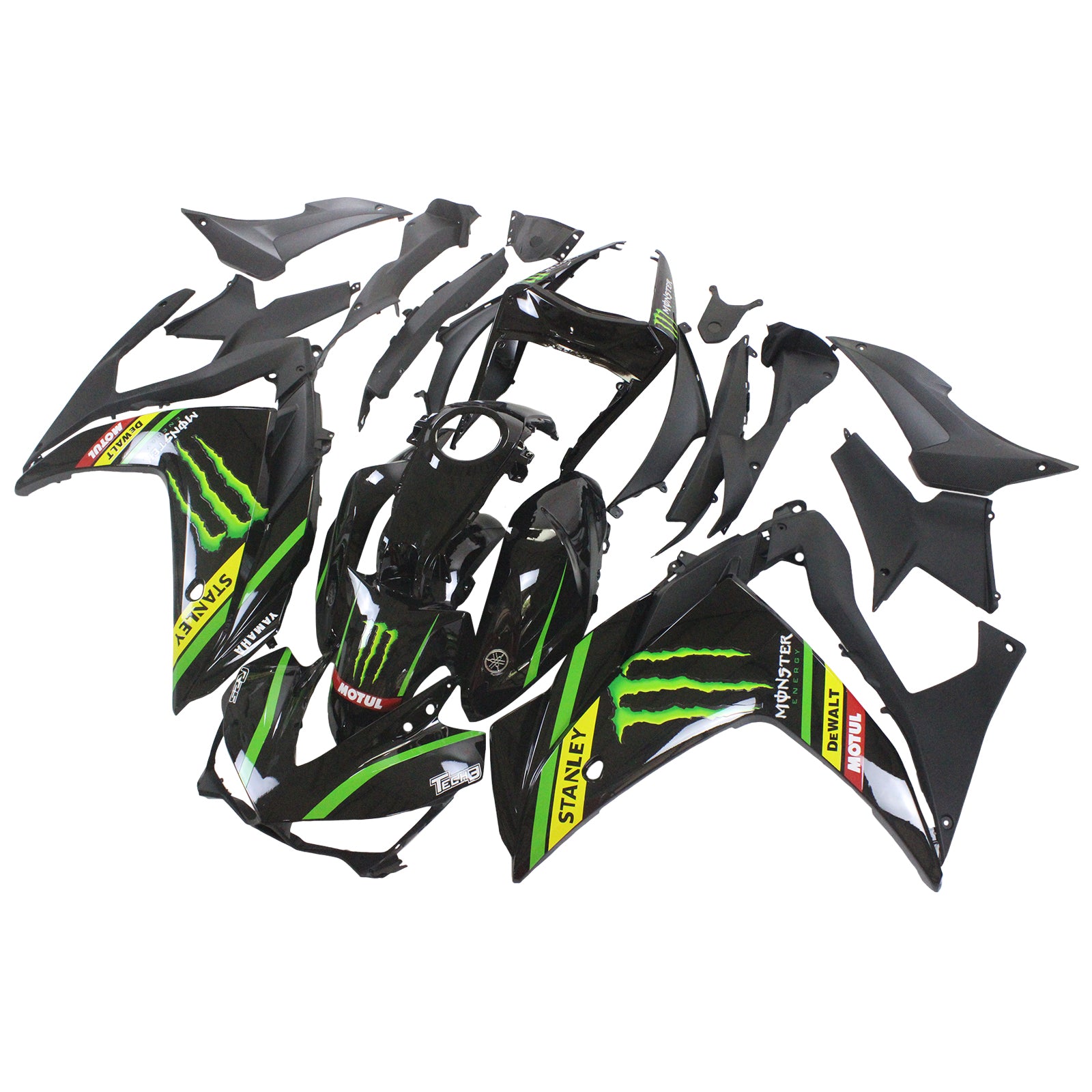 Amotopart Fairing Kit Yamaha 2014-2018 YZF R3 & 2015-2017 YZF R25 Claw Black Fairing Kit