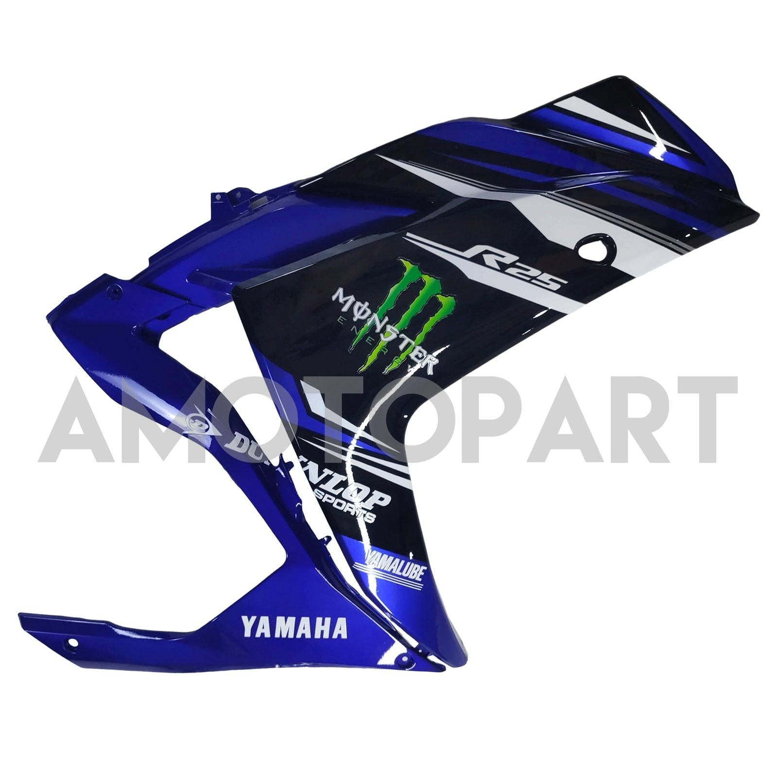 Amotopart Fairing Kit Yamaha 2014-2018 YZF R3 & 2015-2017 YZF R25 Black Blue Claw Fairing Kit