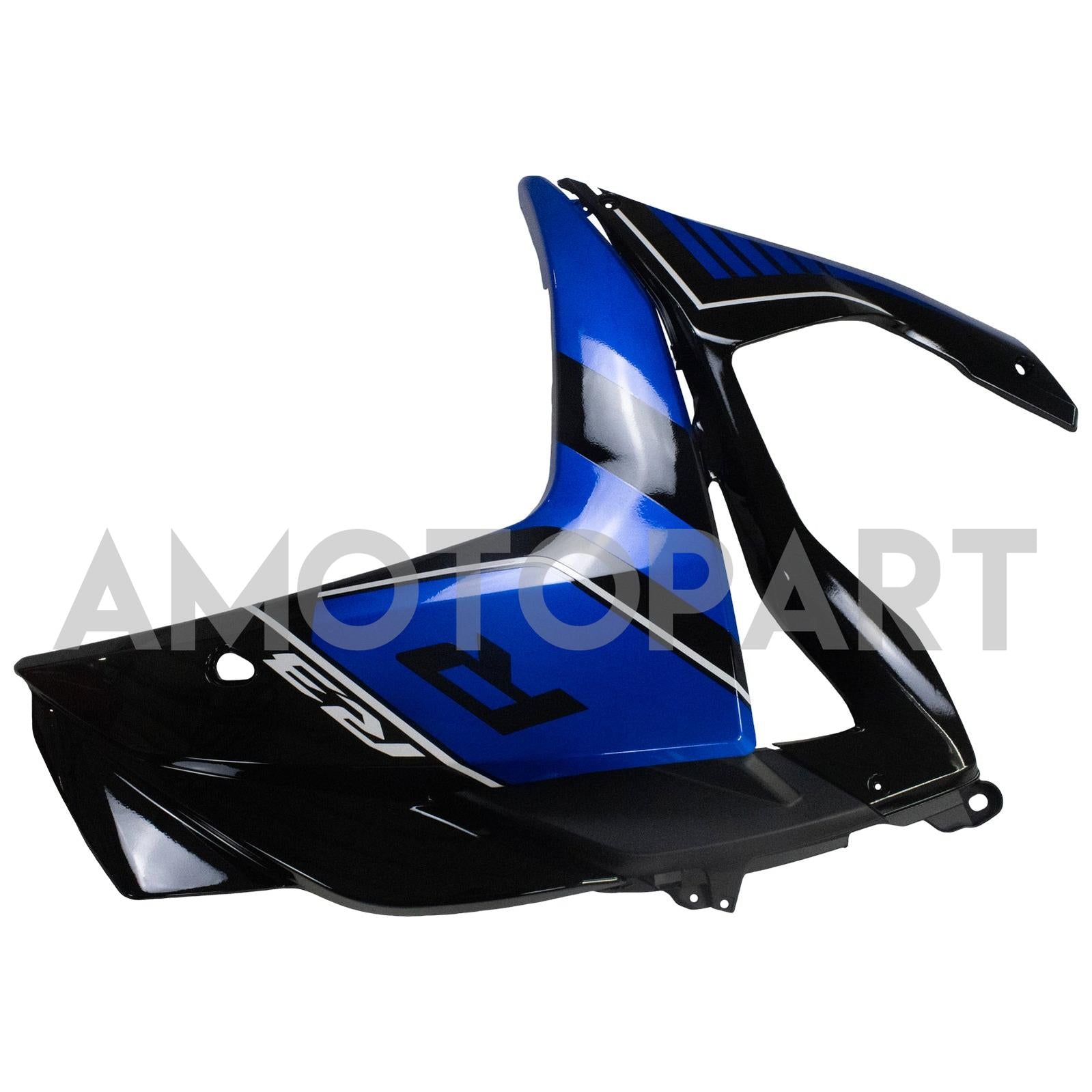 Amotopart Fairing Kit Yamaha 2014-2018 YZF R3 & 2015-2017 YZF R25 Black Blue R Fairing Kit