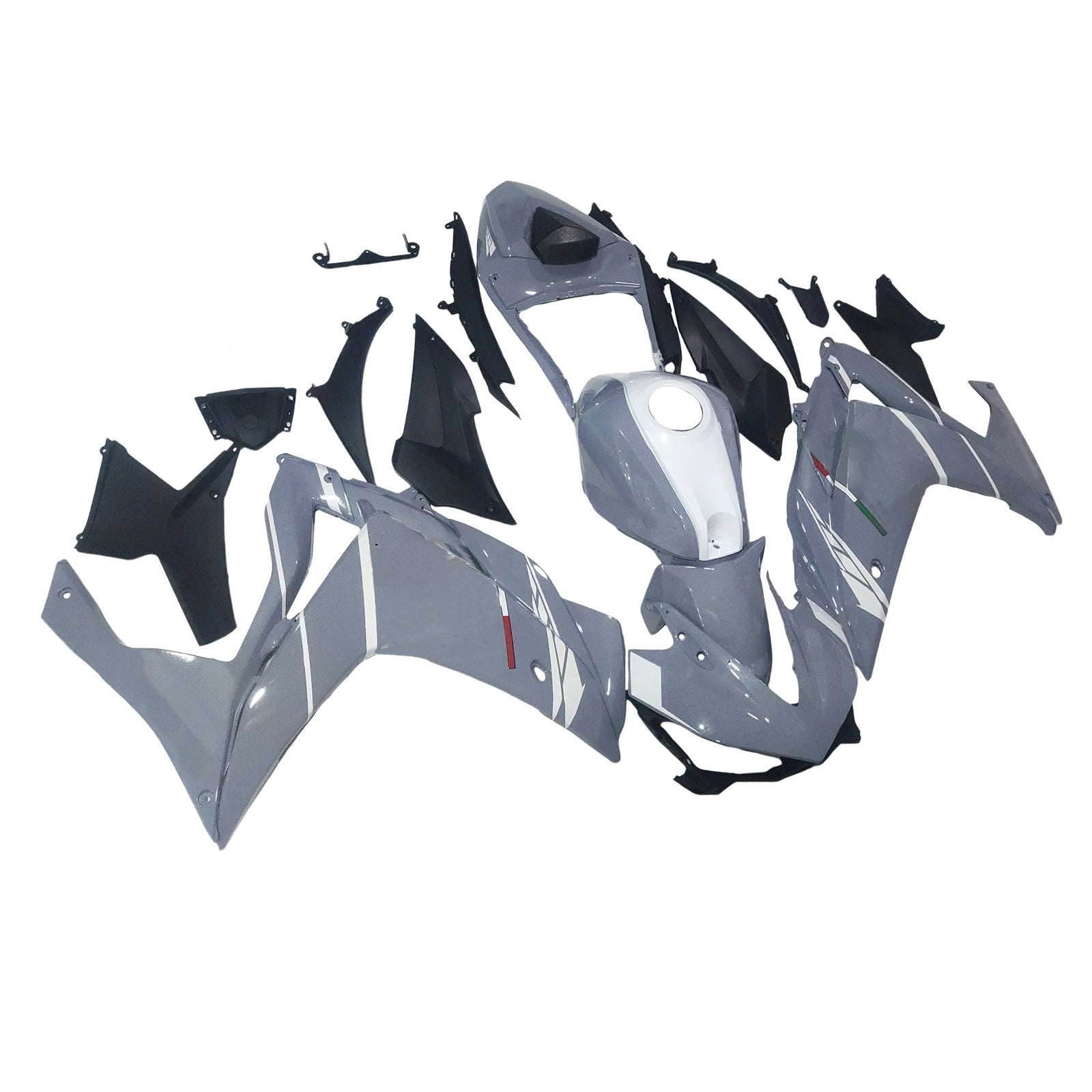 Amotopart フェアリングキット ヤマハ 2014-2018 YZF R3 & 2015-2017 YZF R25 ブラックグレー
ホワイトフェアリングキット